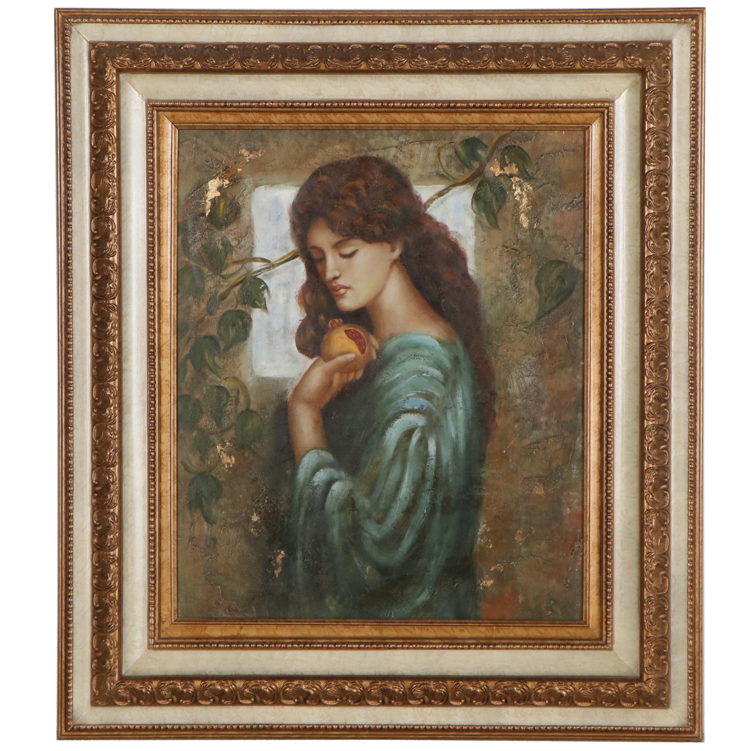 Oil Painting after Dante Gabriel Rossetti "Proserpine"