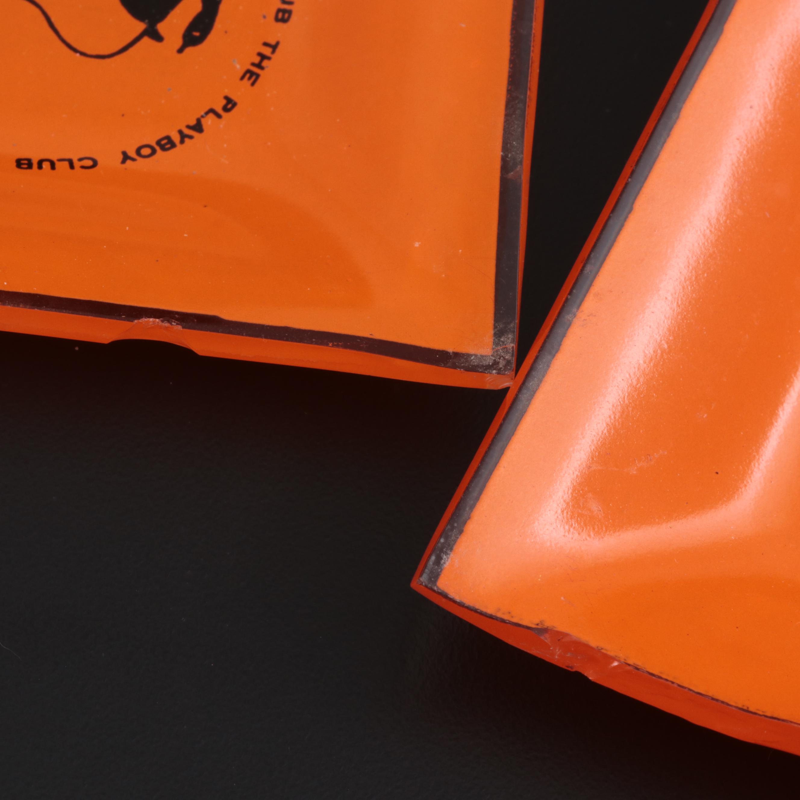 Playboy Club Glass Ash Trays and Playboy Bunny Logo Whiskey Glass