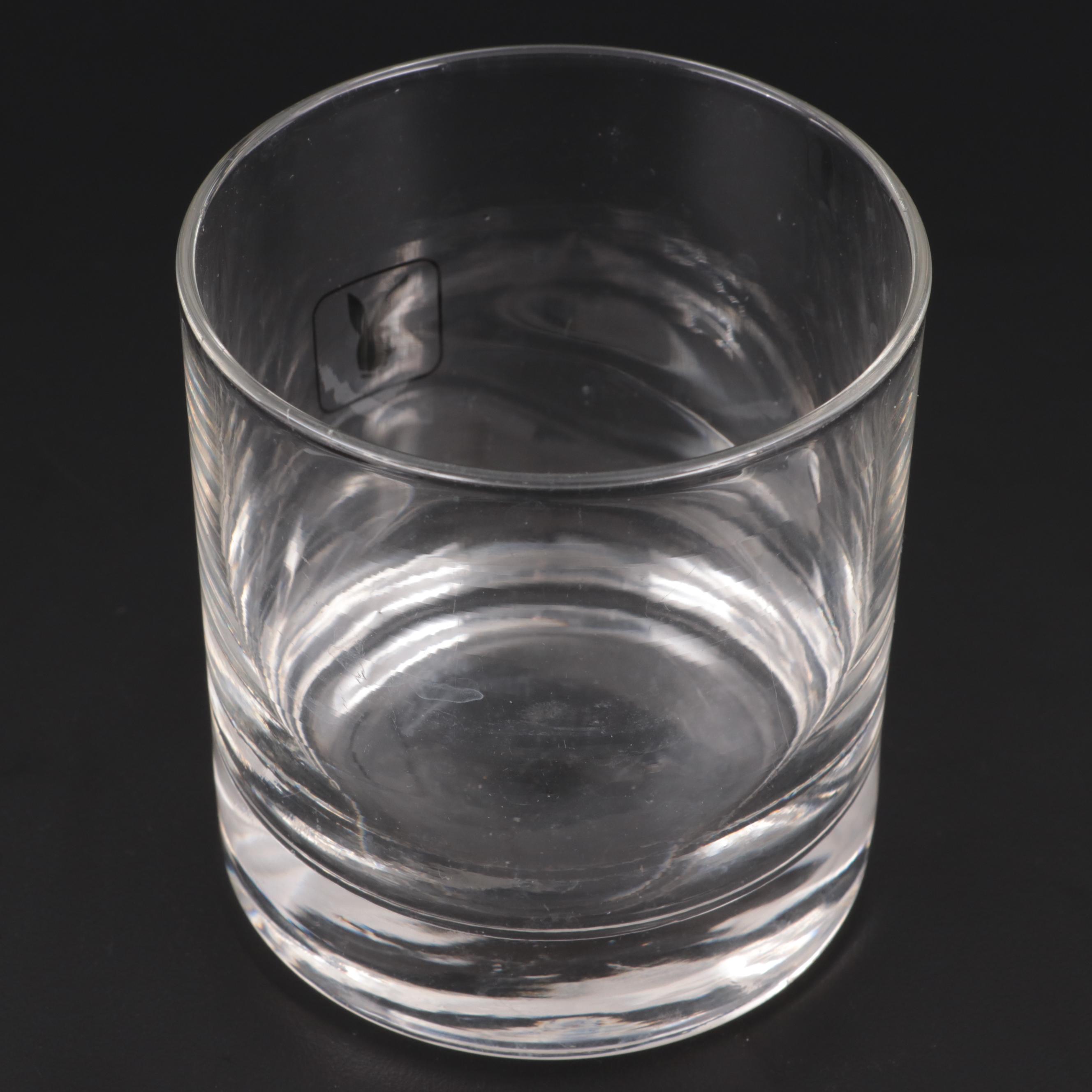 Playboy Club Glass Ash Trays and Playboy Bunny Logo Whiskey Glass