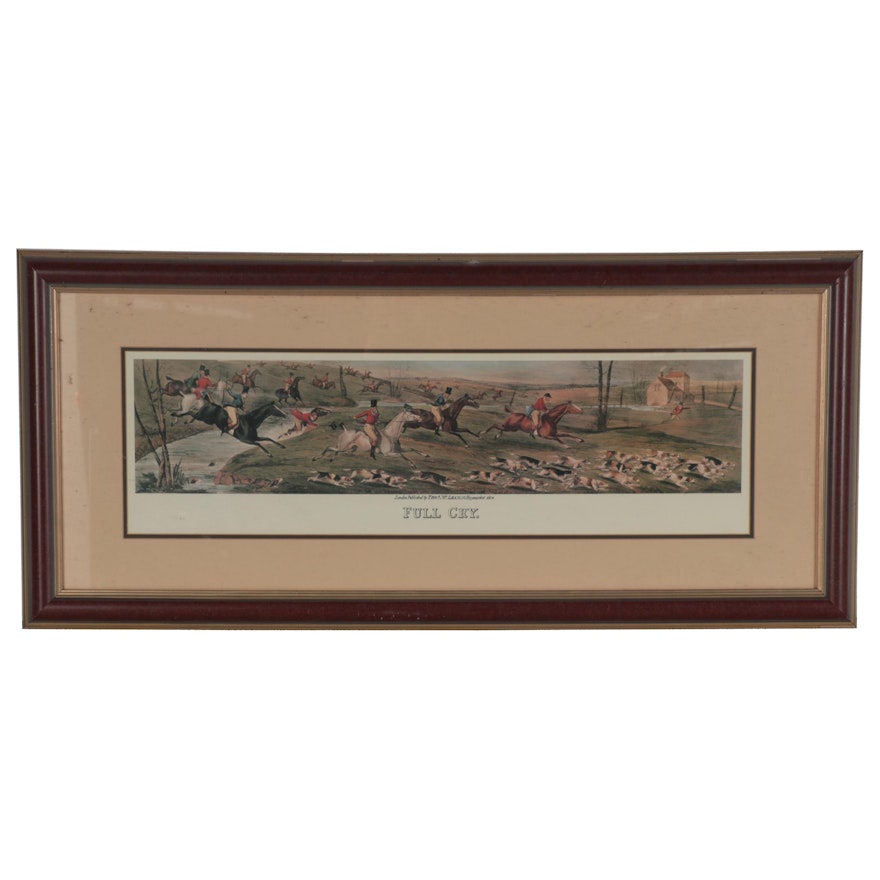 Foxhunting Offset Lithograph after Henry Thomas Alken "Full Cry"