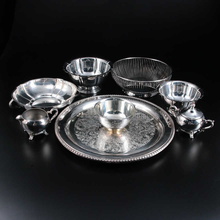 William Rogers Silver Plate Serving Trays and Other Tableware