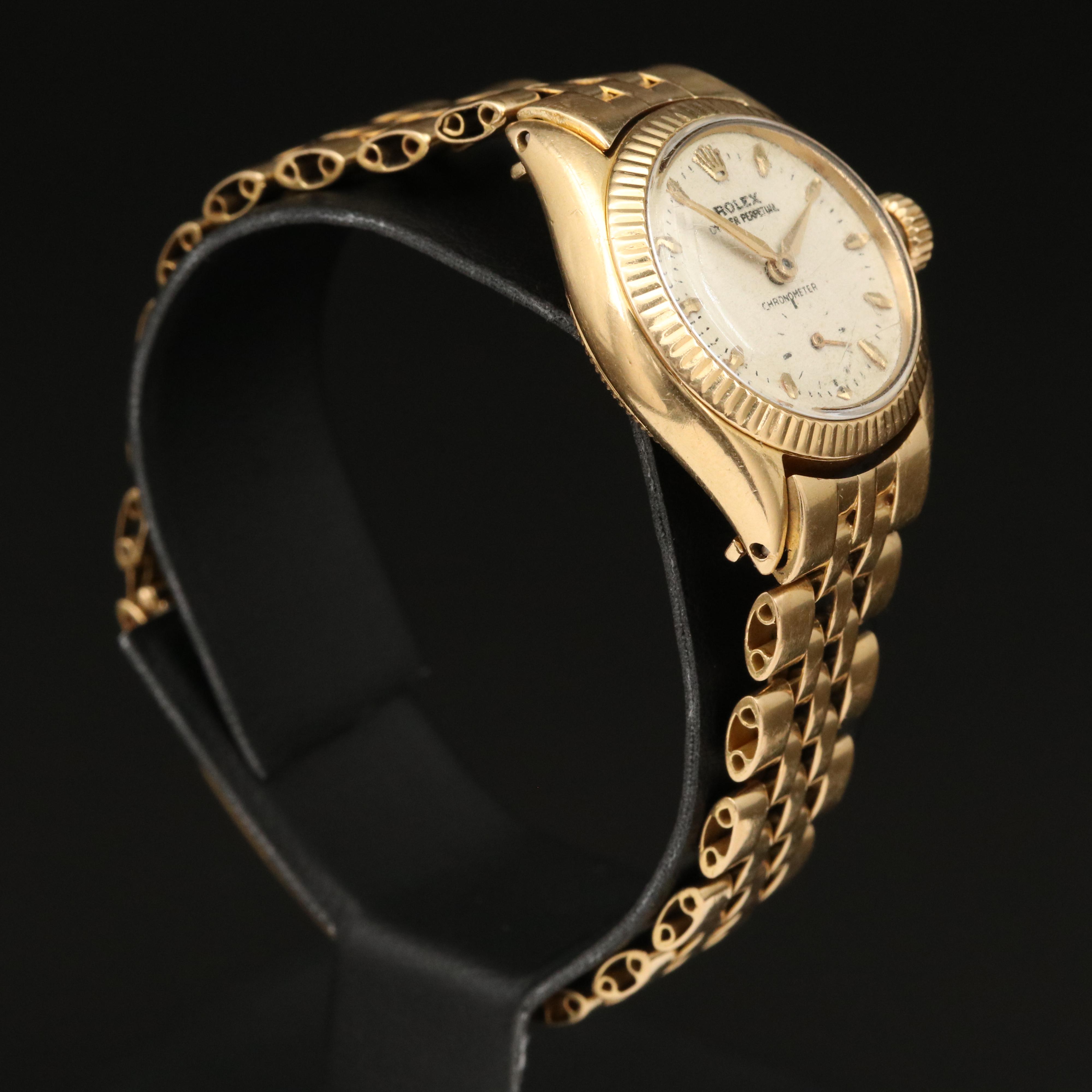 1954 Rolex Oyster Perpetual Small Seconds 18K Gold Automatic Watch