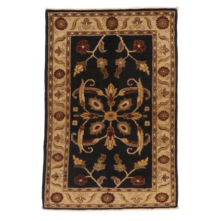 2'8 x 4' Hand-Knotted Indo-Persian Tabriz Accent Rug