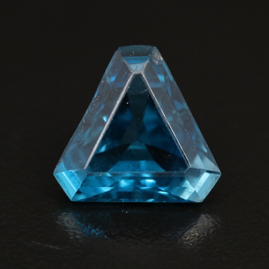 Loose 9.60 CT Modified Trillion Faceted Topaz