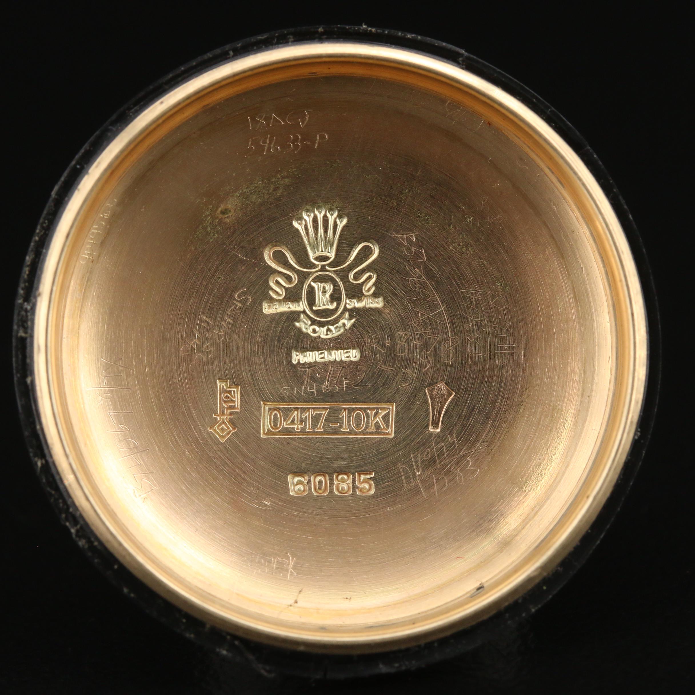 1952 Rolex Oyster Perpetual "Waffle Dial" 10K Gold Automatic Watch