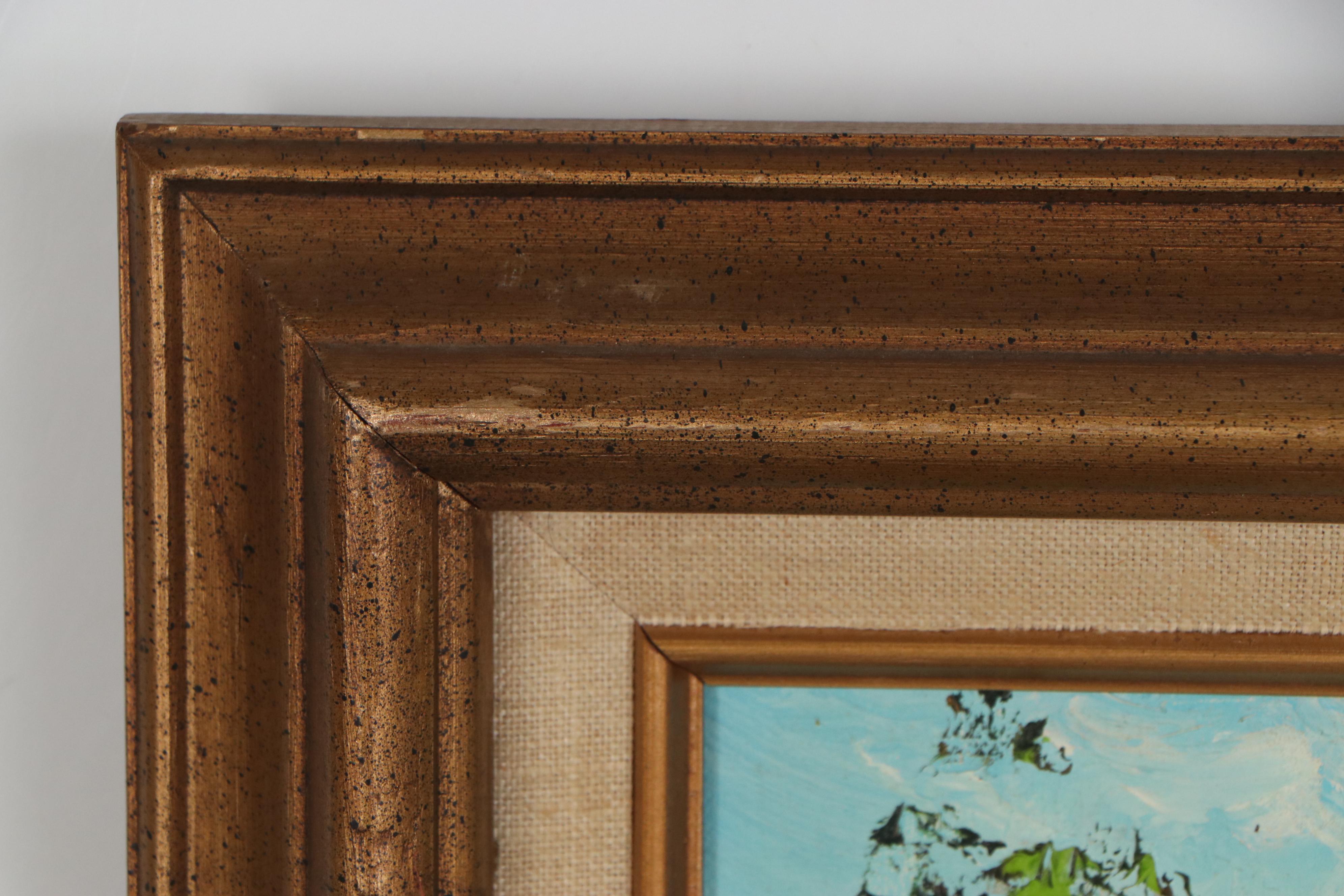 Mary Botto European Street Scene Oil Painting, Late 20th Century