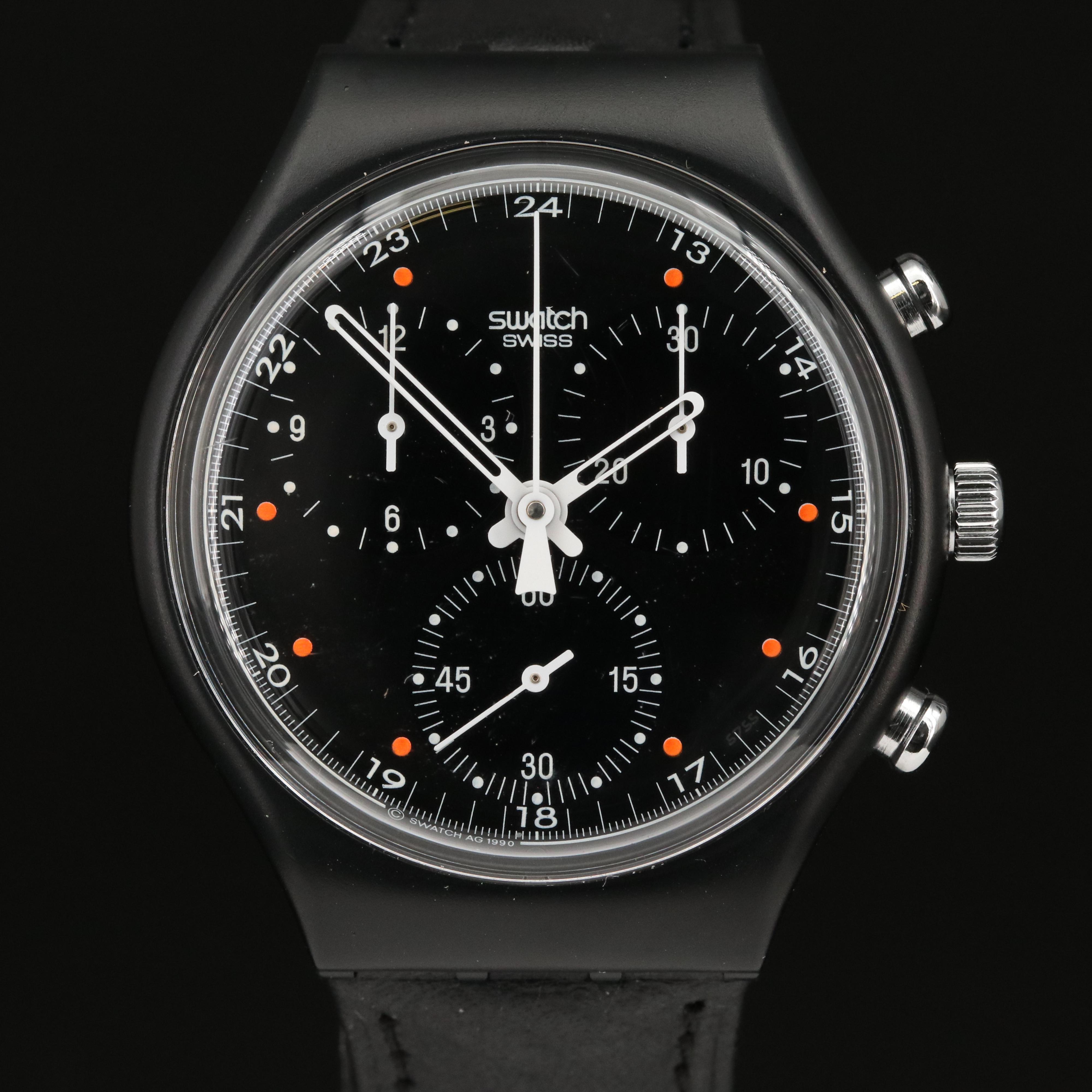 1991 Swatch "Wall Street" Chronograph Plastic Quartz Watch