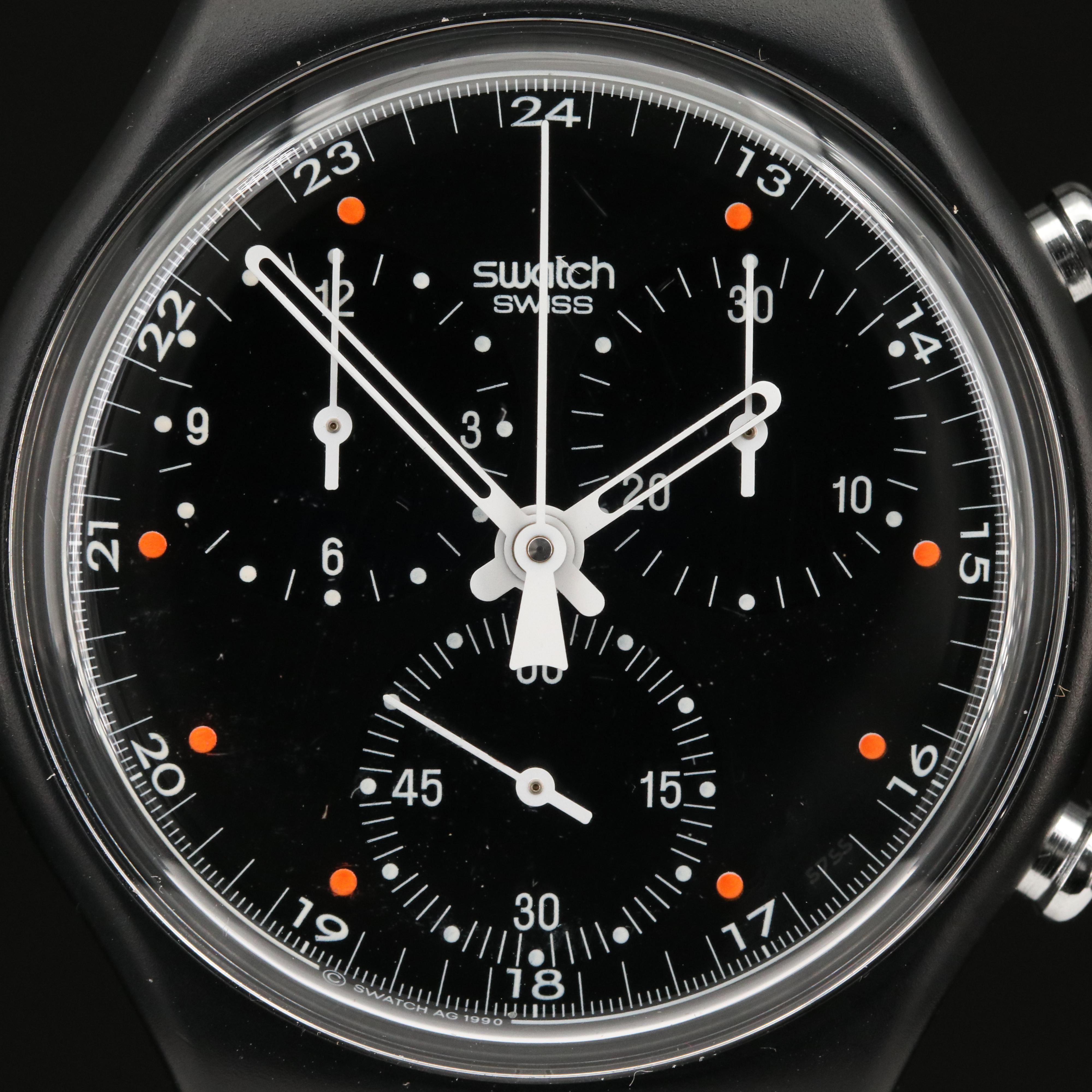 1991 Swatch "Wall Street" Chronograph Plastic Quartz Watch