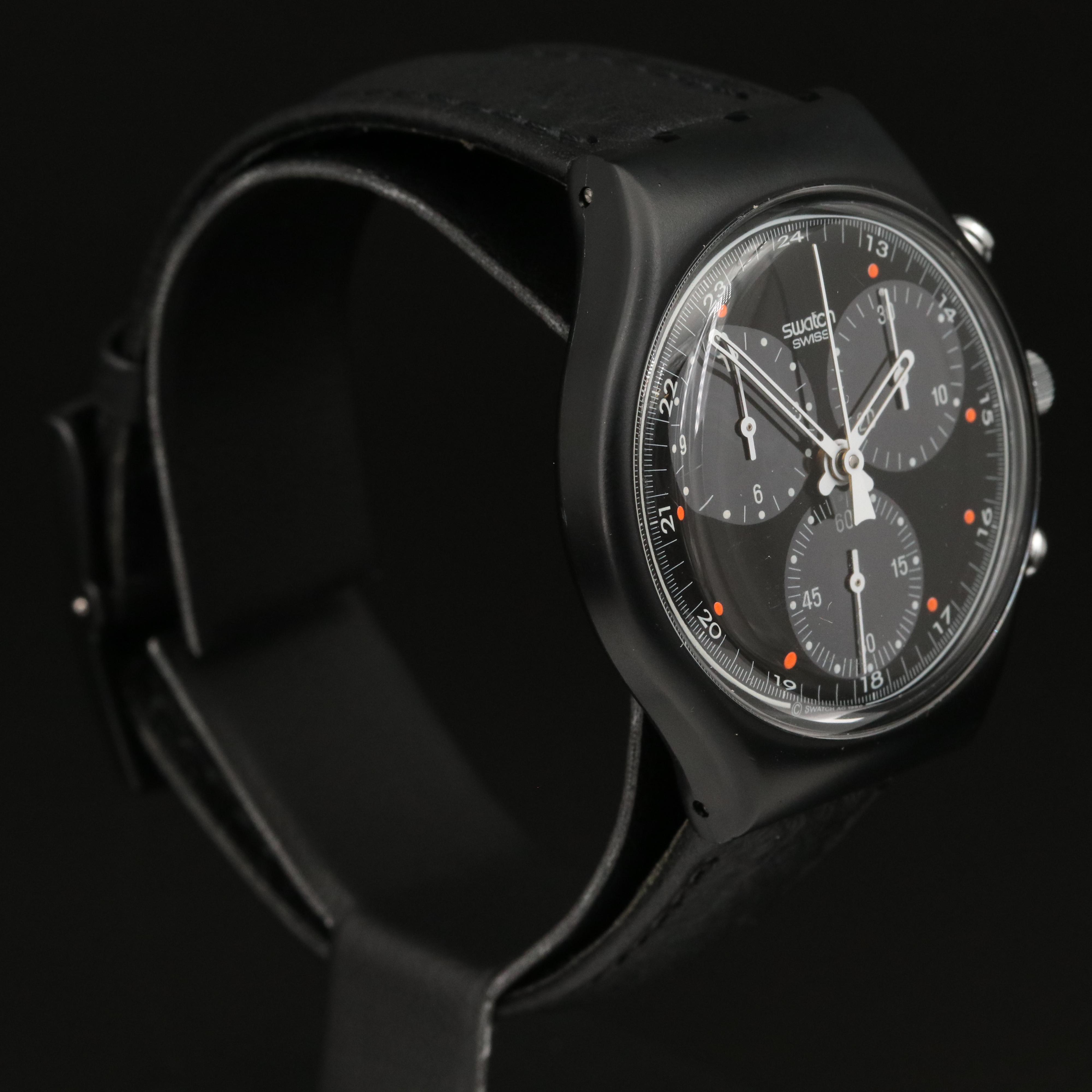 1991 Swatch "Wall Street" Chronograph Plastic Quartz Watch