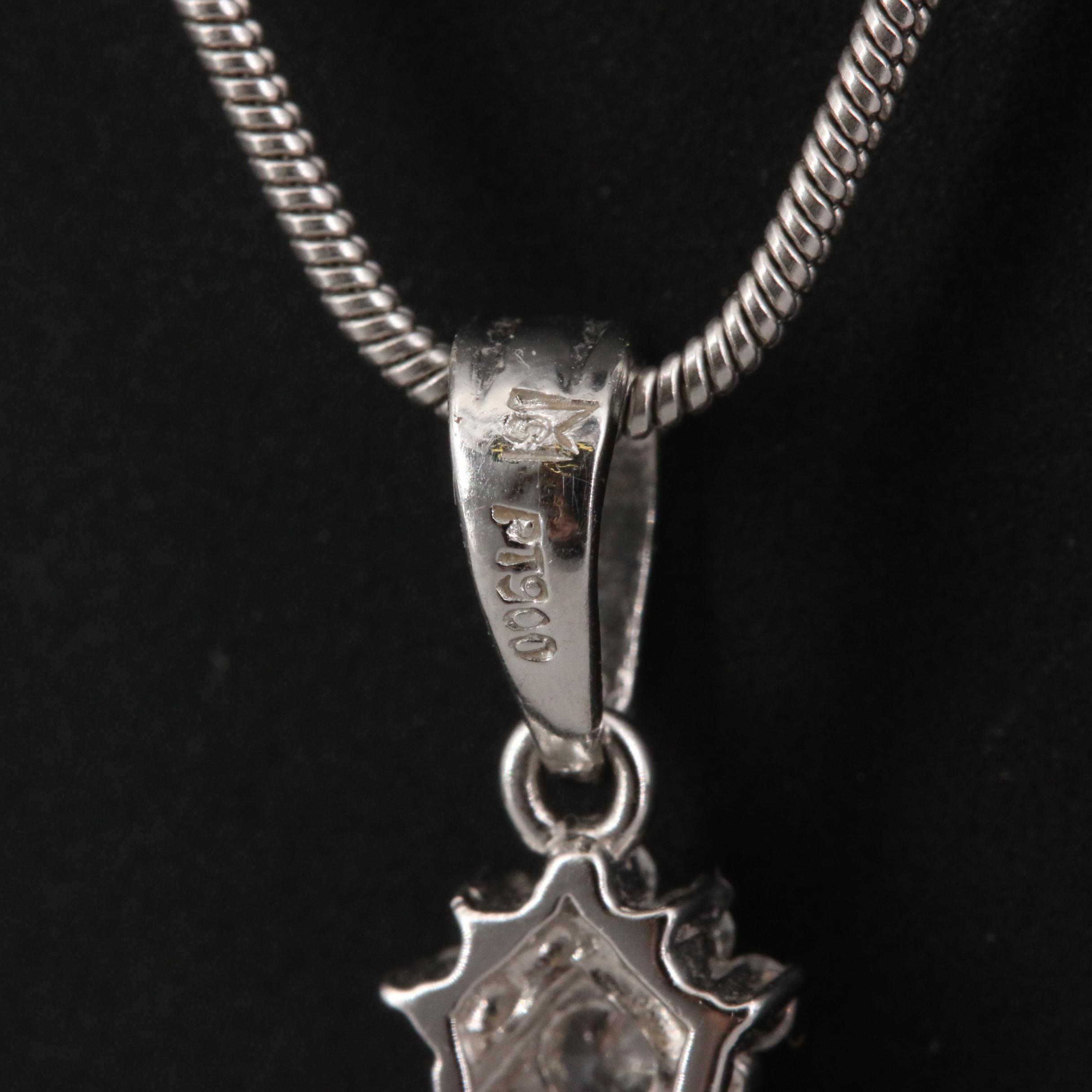 Platinum Diamond Patonce Cross Necklace