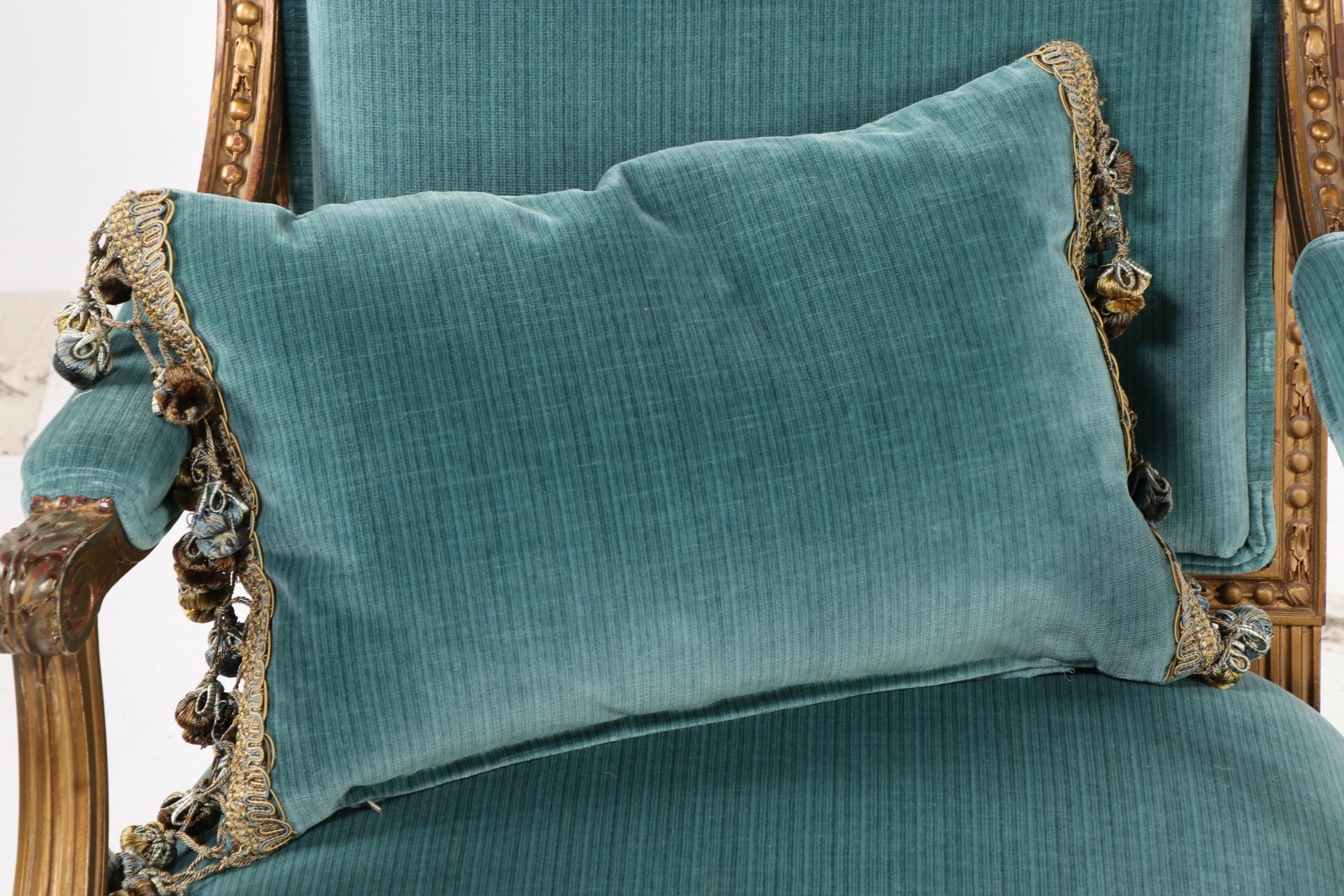 Louis XVI Style Giltwood Fauteil, Late 19th/Early 20th Century