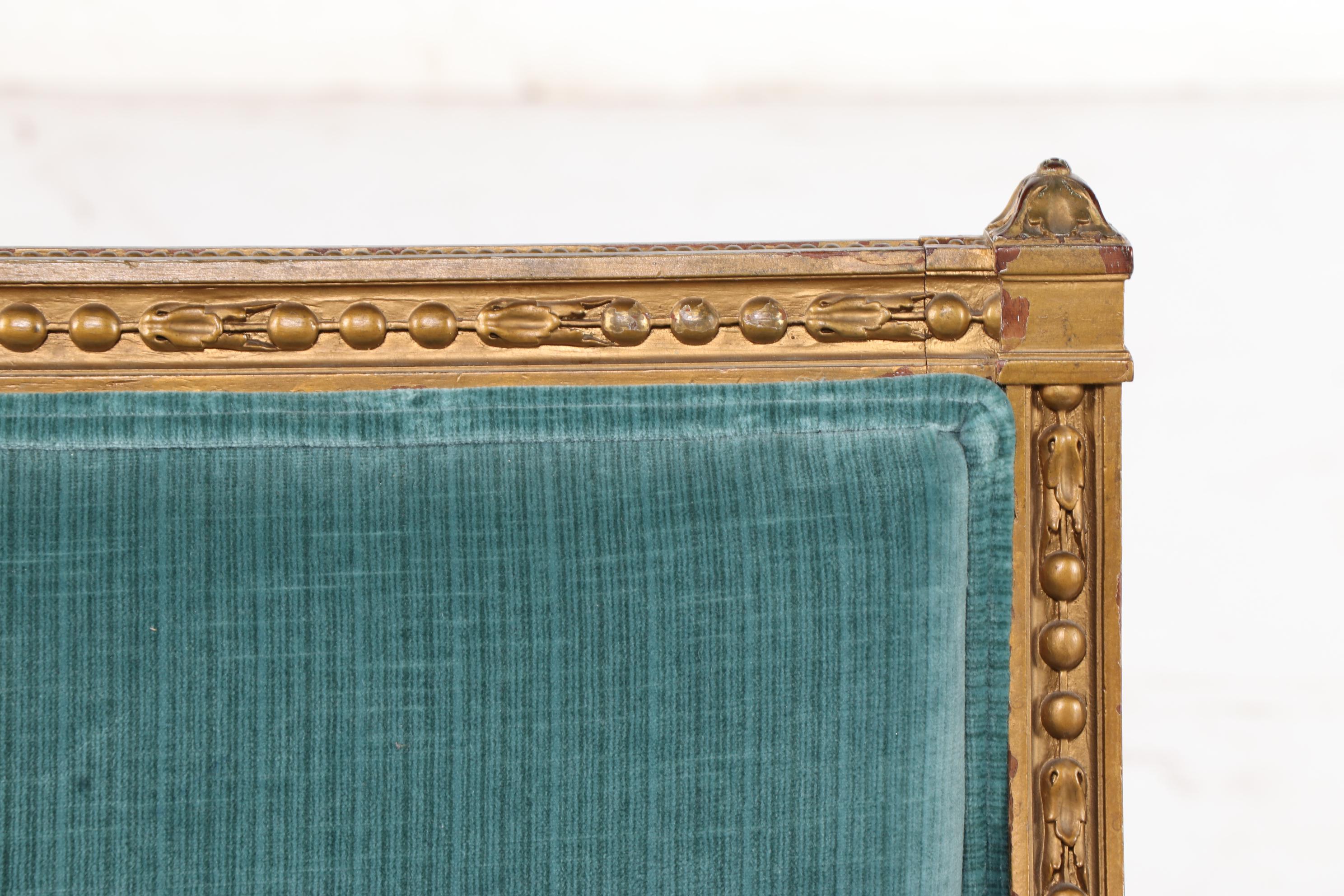 Louis XVI Style Giltwood Fauteil, Late 19th/Early 20th Century