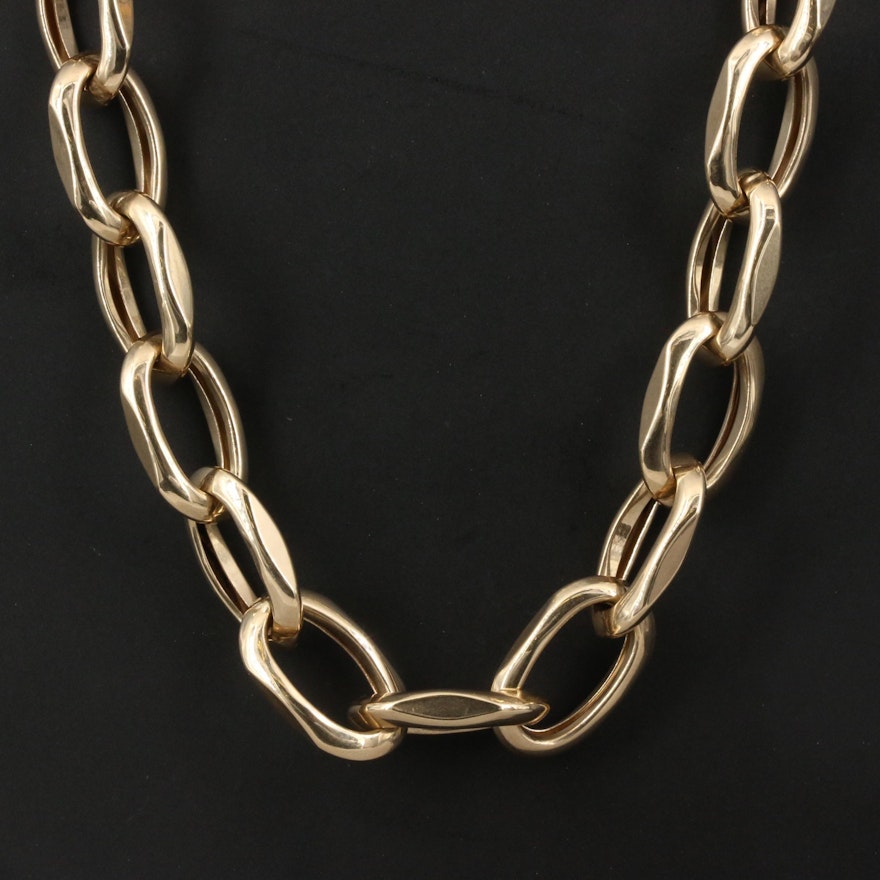 14K Cable Link Chain Necklace