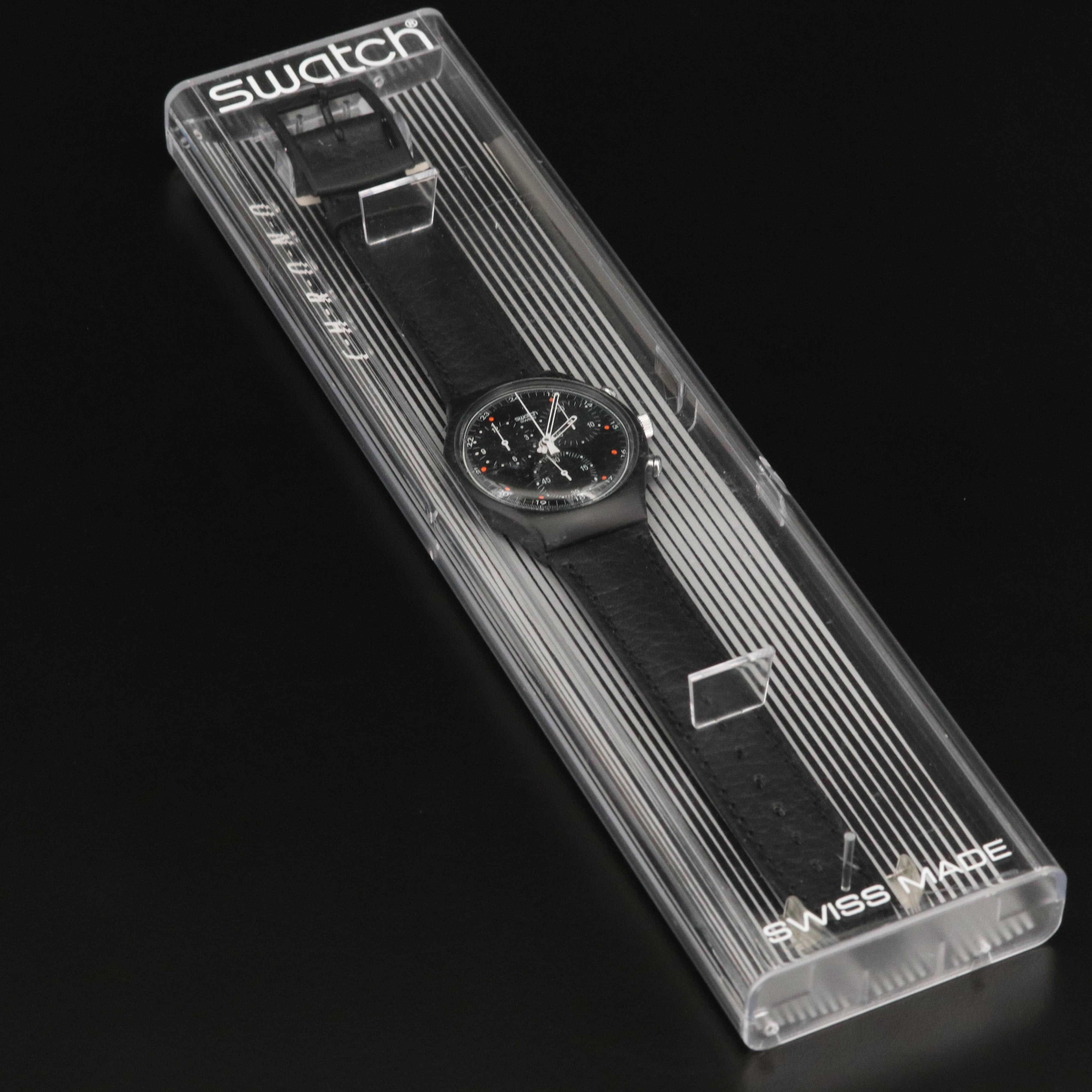 1991 Swatch "Wall Street" Chronograph Plastic Quartz Watch