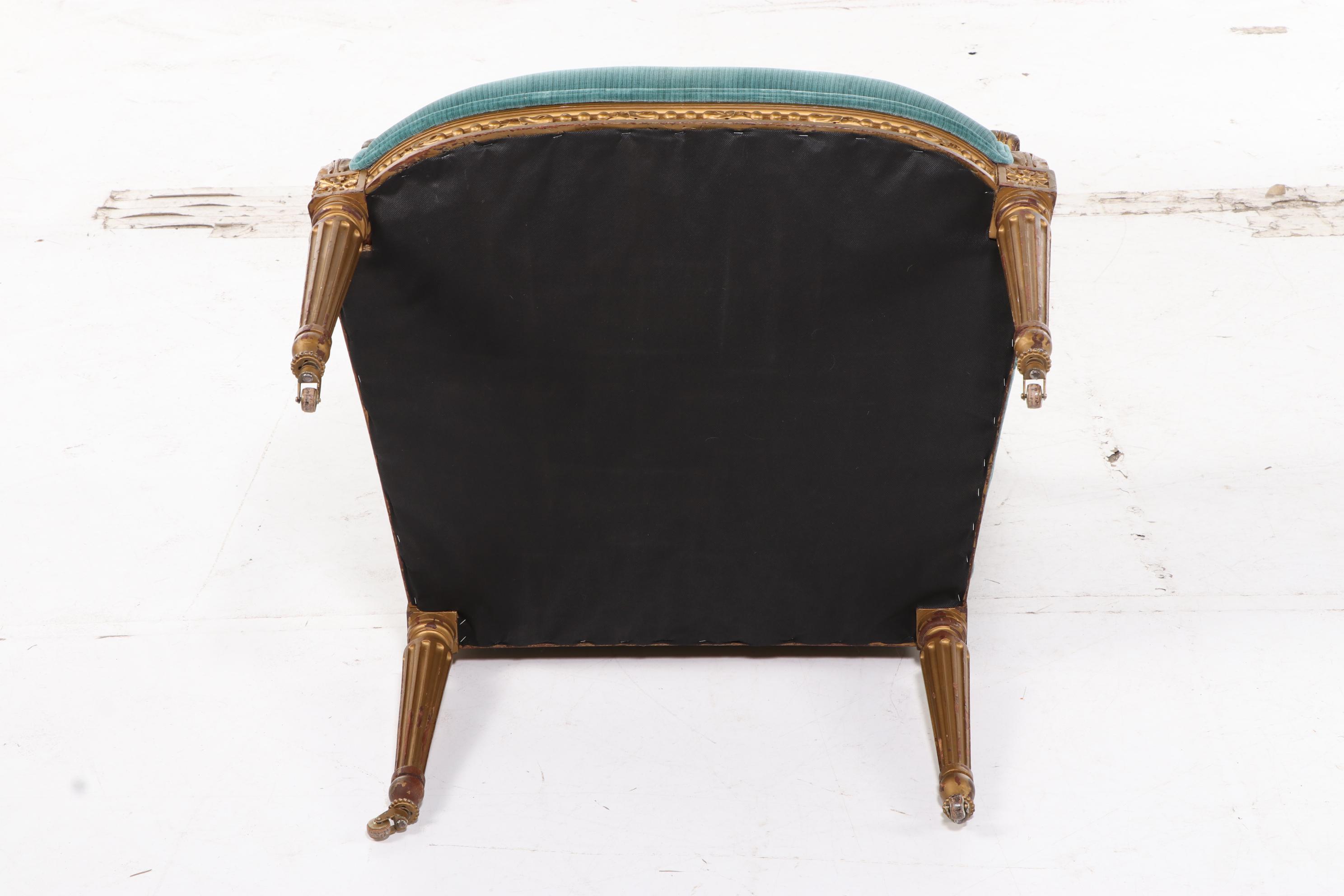 Louis XVI Style Giltwood Fauteil, Late 19th/Early 20th Century