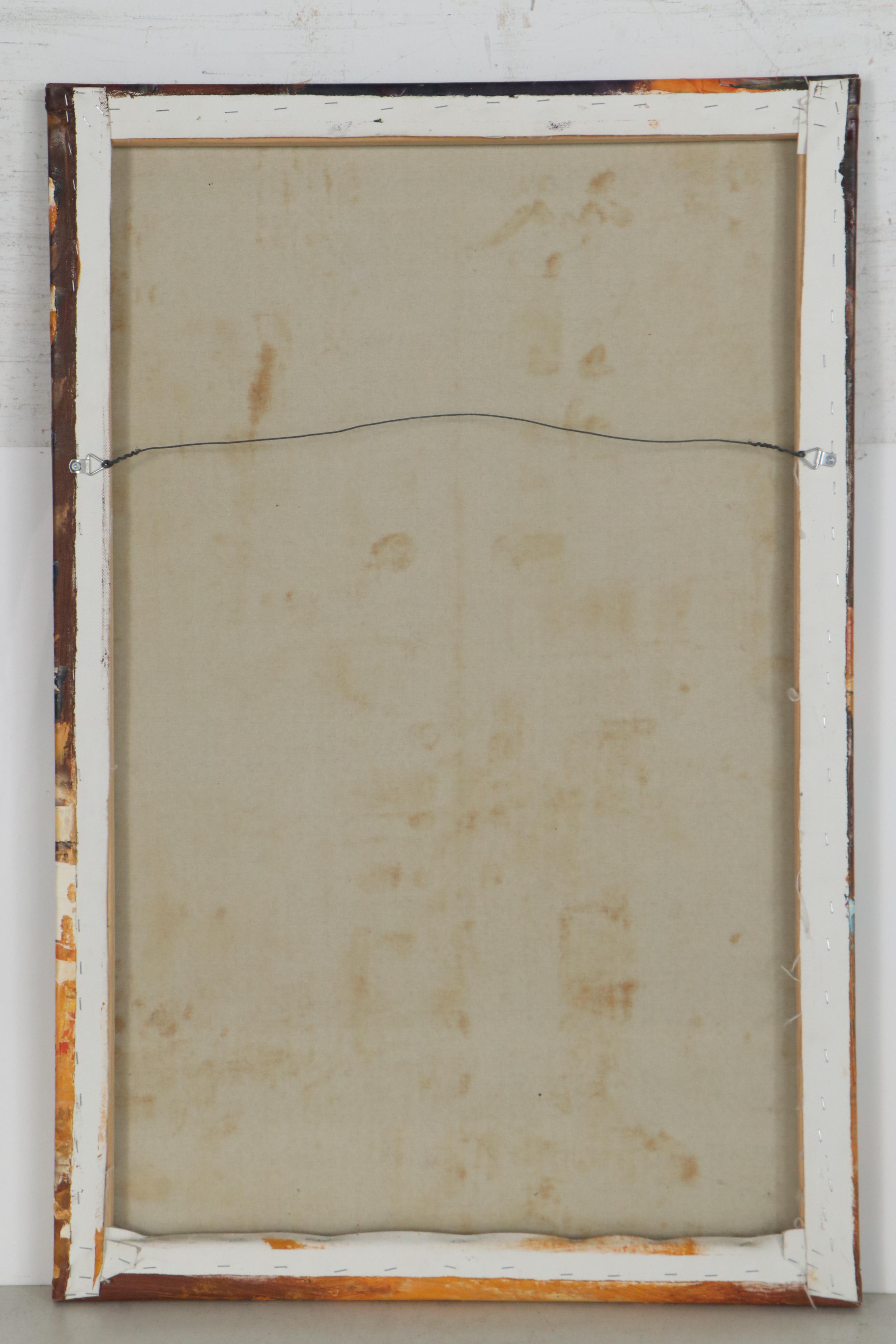 Chinese Street Scene Oil Painting, 21st Century