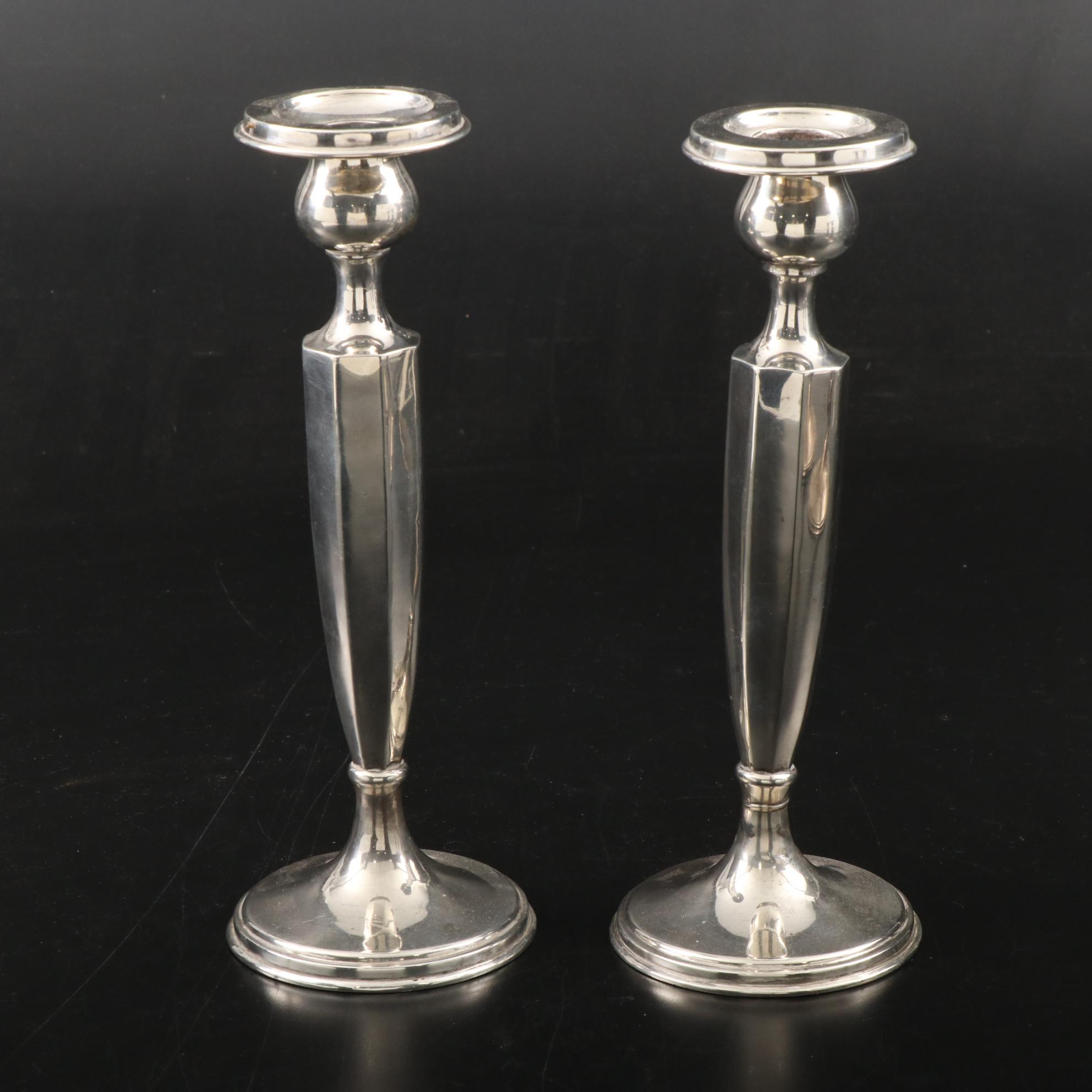 Barbour Silver Co. Weighted Sterling Candlesticks