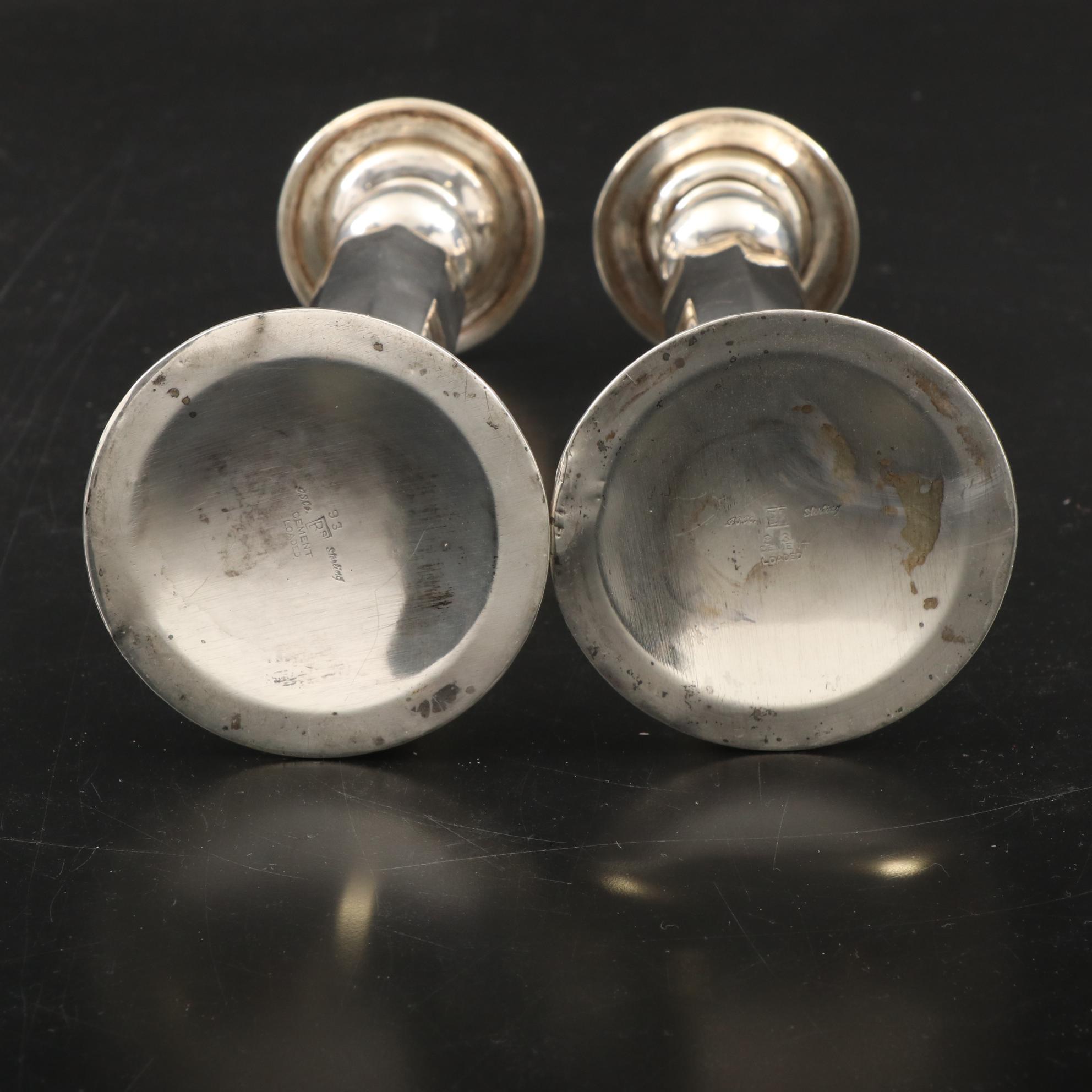 Barbour Silver Co. Weighted Sterling Candlesticks