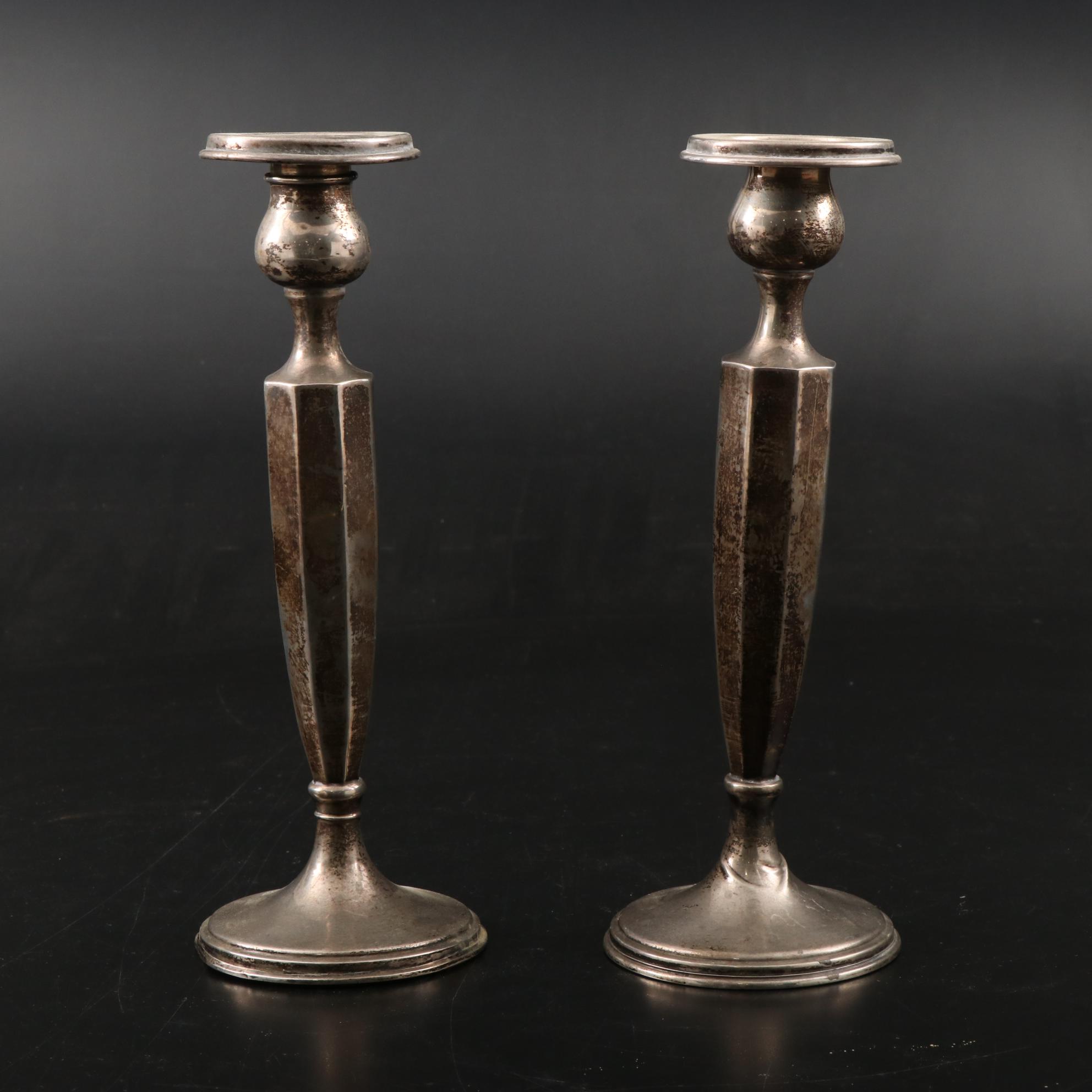 Barbour Silver Co. Weighted Sterling Candlesticks