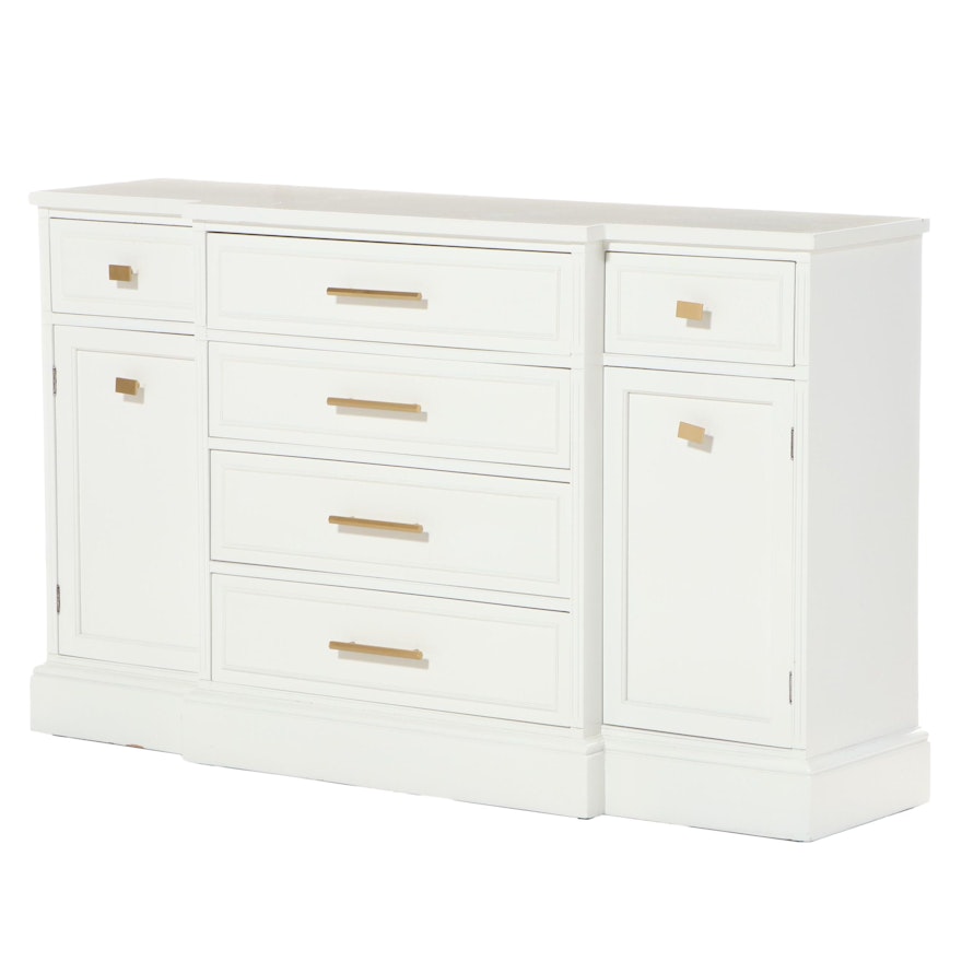 Updated Lacquered Wood Chest of Drawers