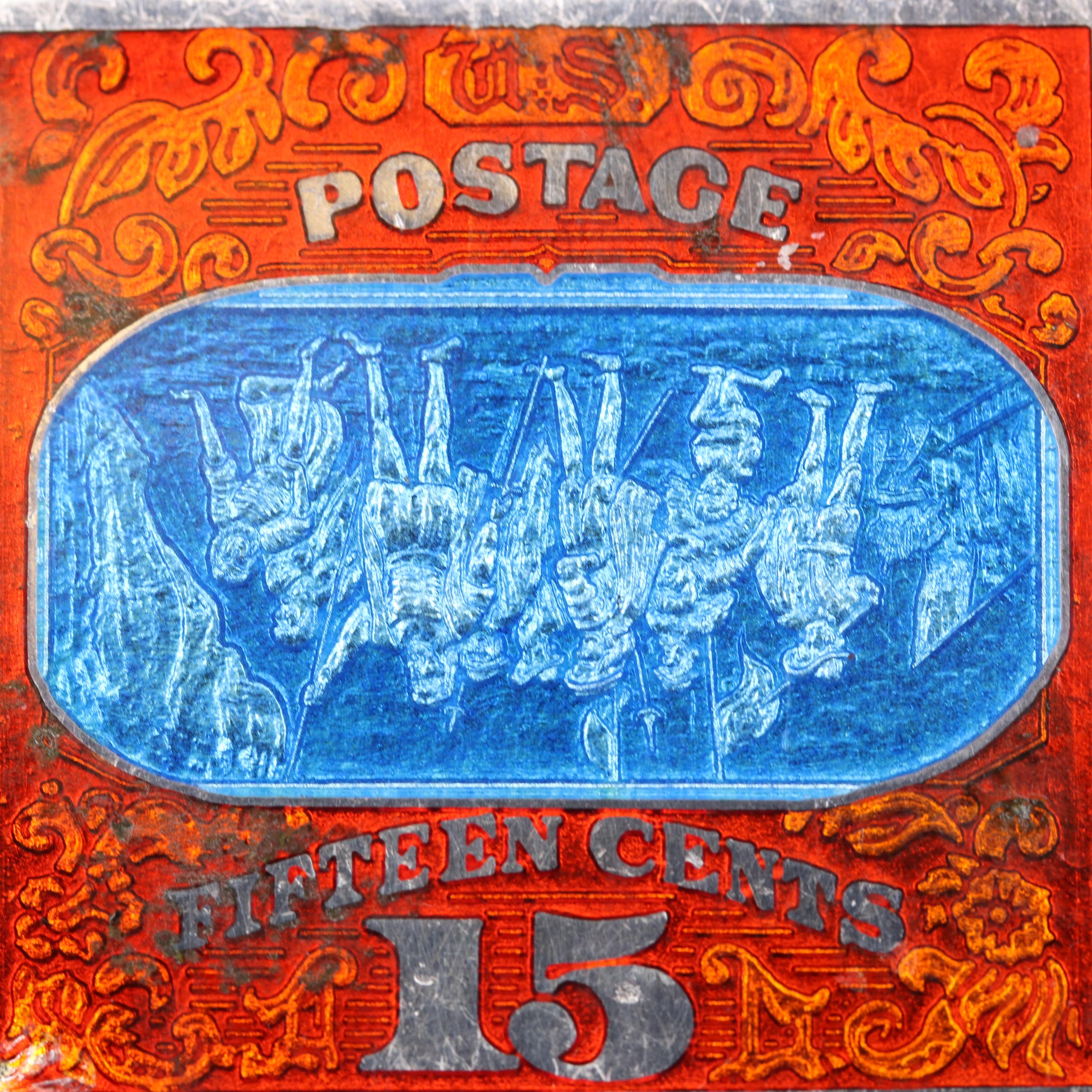 Two Postage Stamp Themed .999 Fine Silver Bars