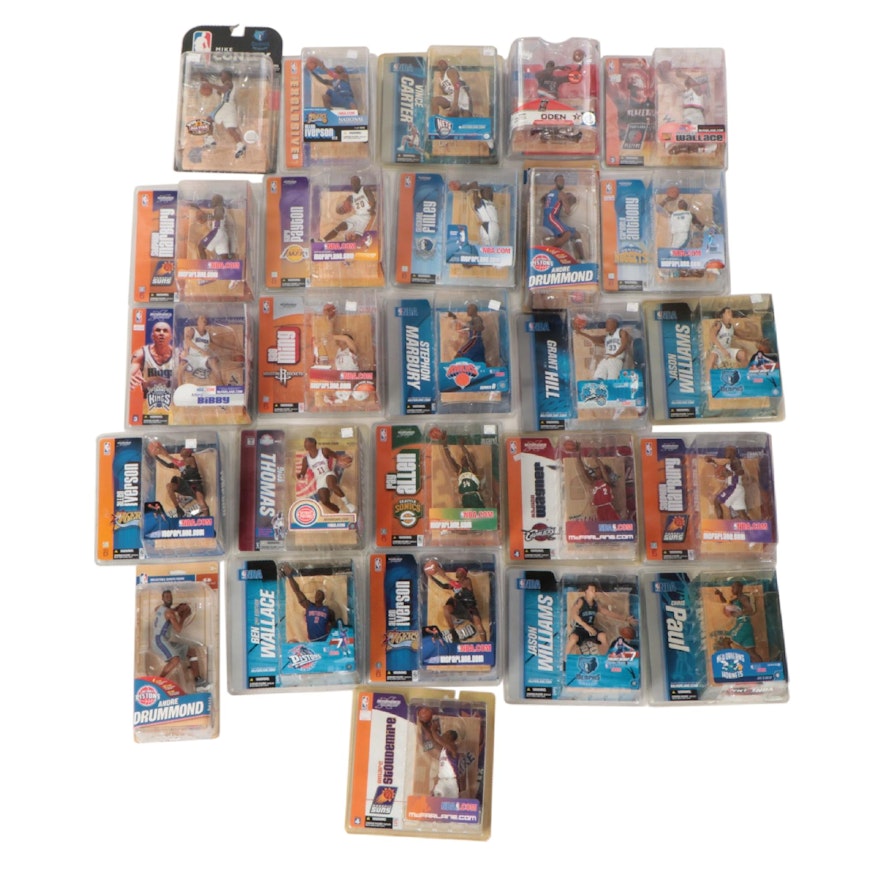 NBA Action Figure Collection Including Allen Iverson, Yao Ming, More