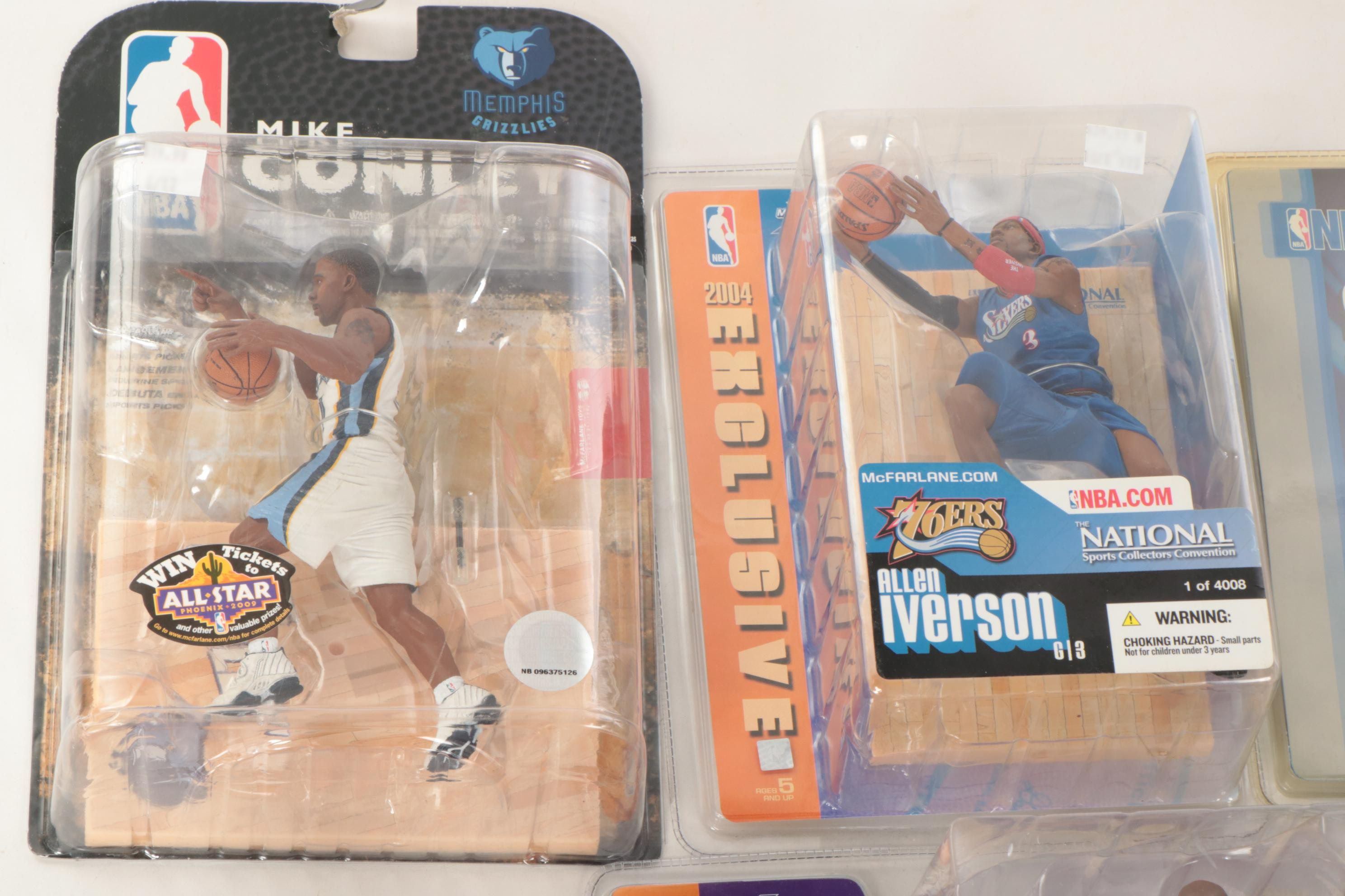 NBA Action Figure Collection Including Allen Iverson, Yao Ming, More