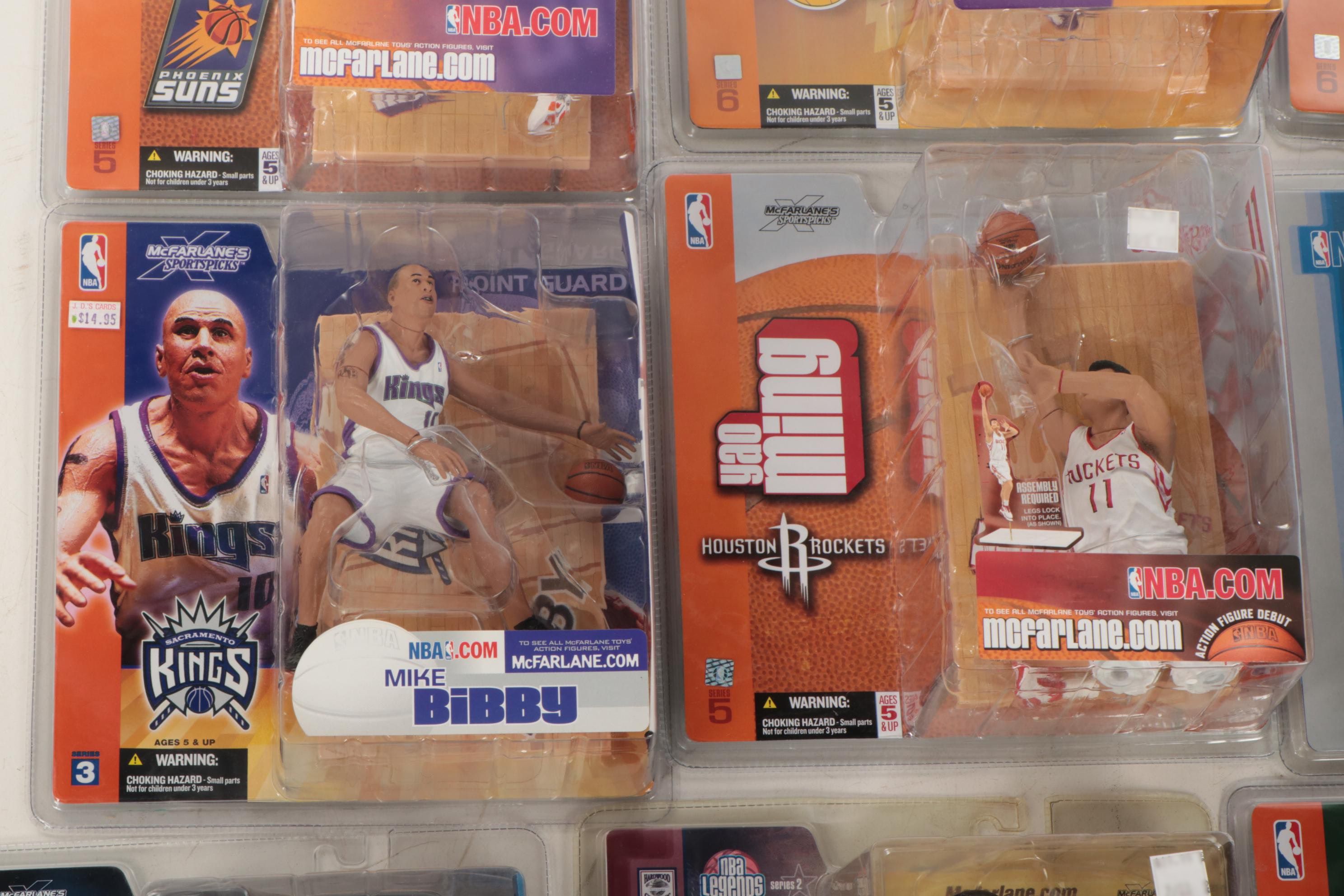 NBA Action Figure Collection Including Allen Iverson, Yao Ming, More