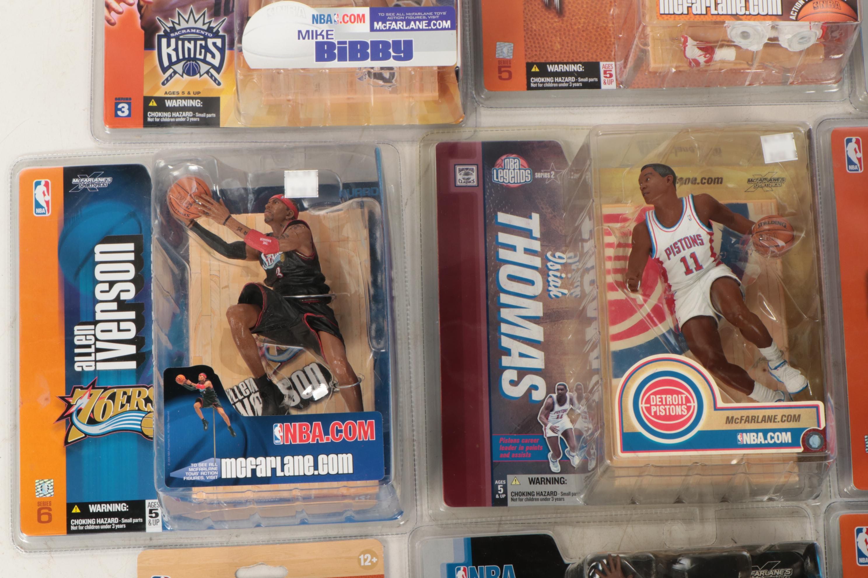 NBA Action Figure Collection Including Allen Iverson, Yao Ming, More