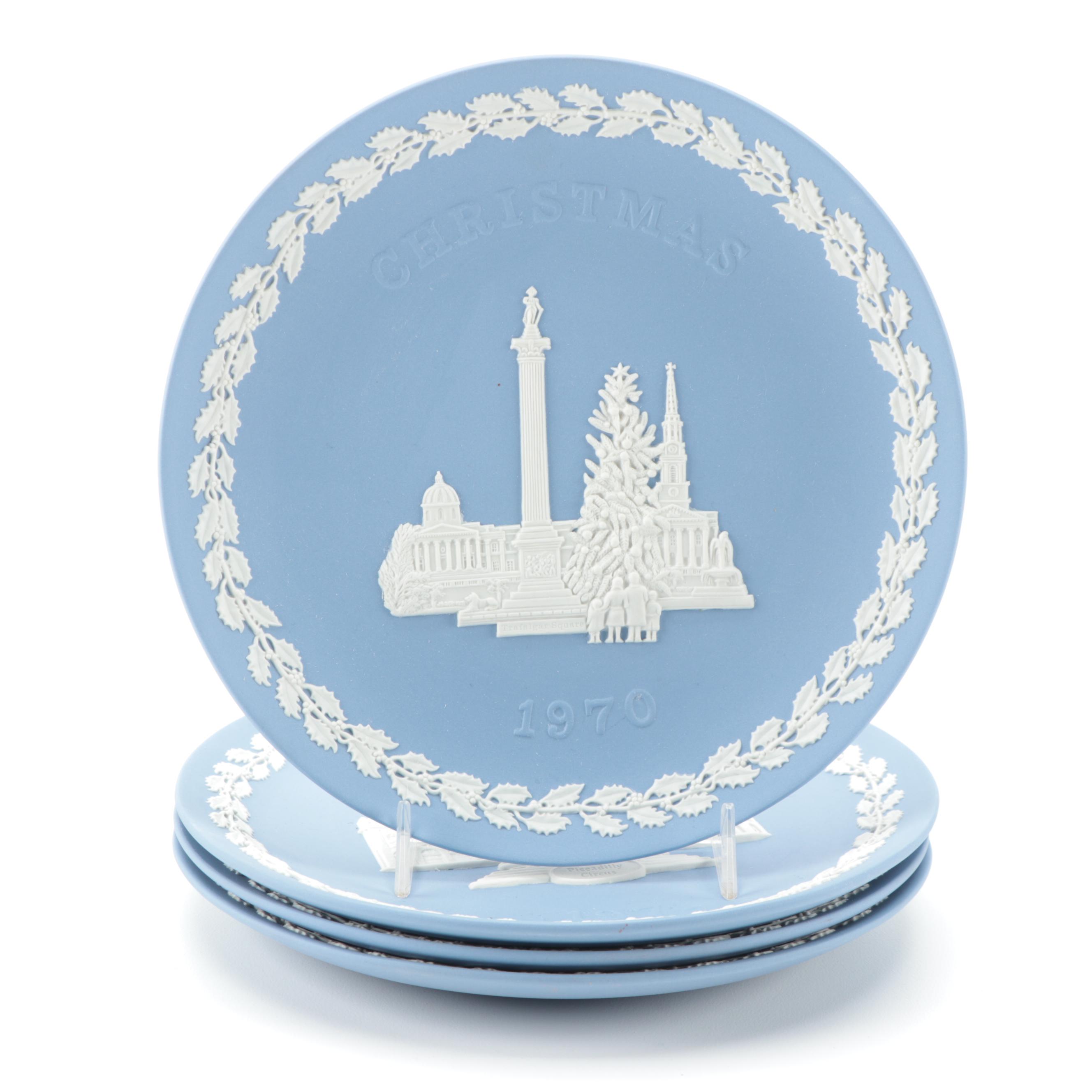 Wedgwood Annual Christmas Jasperware Plates, 1969–1972