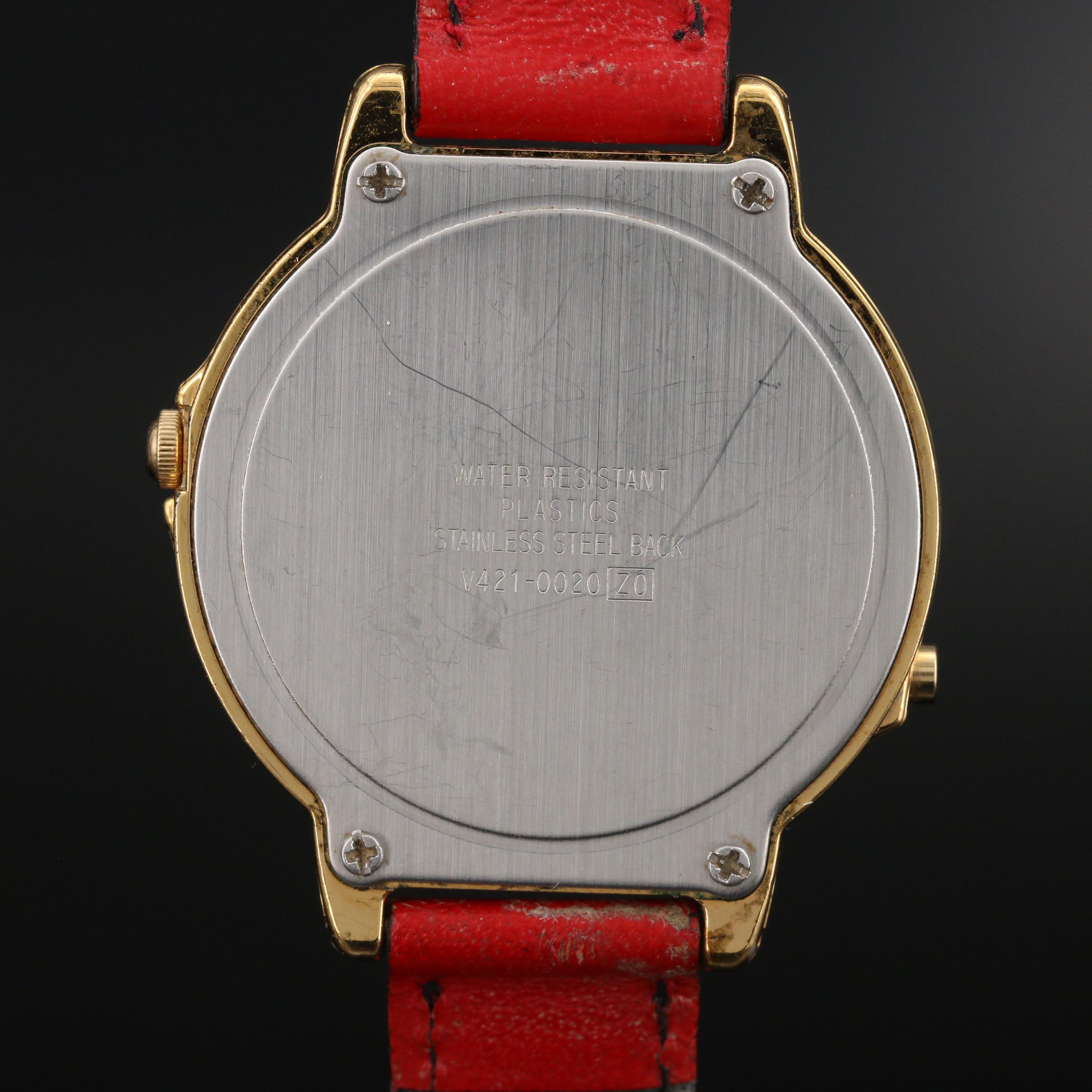 Lorus Mickey Mouse Musical Gold Tone Quartz Watch