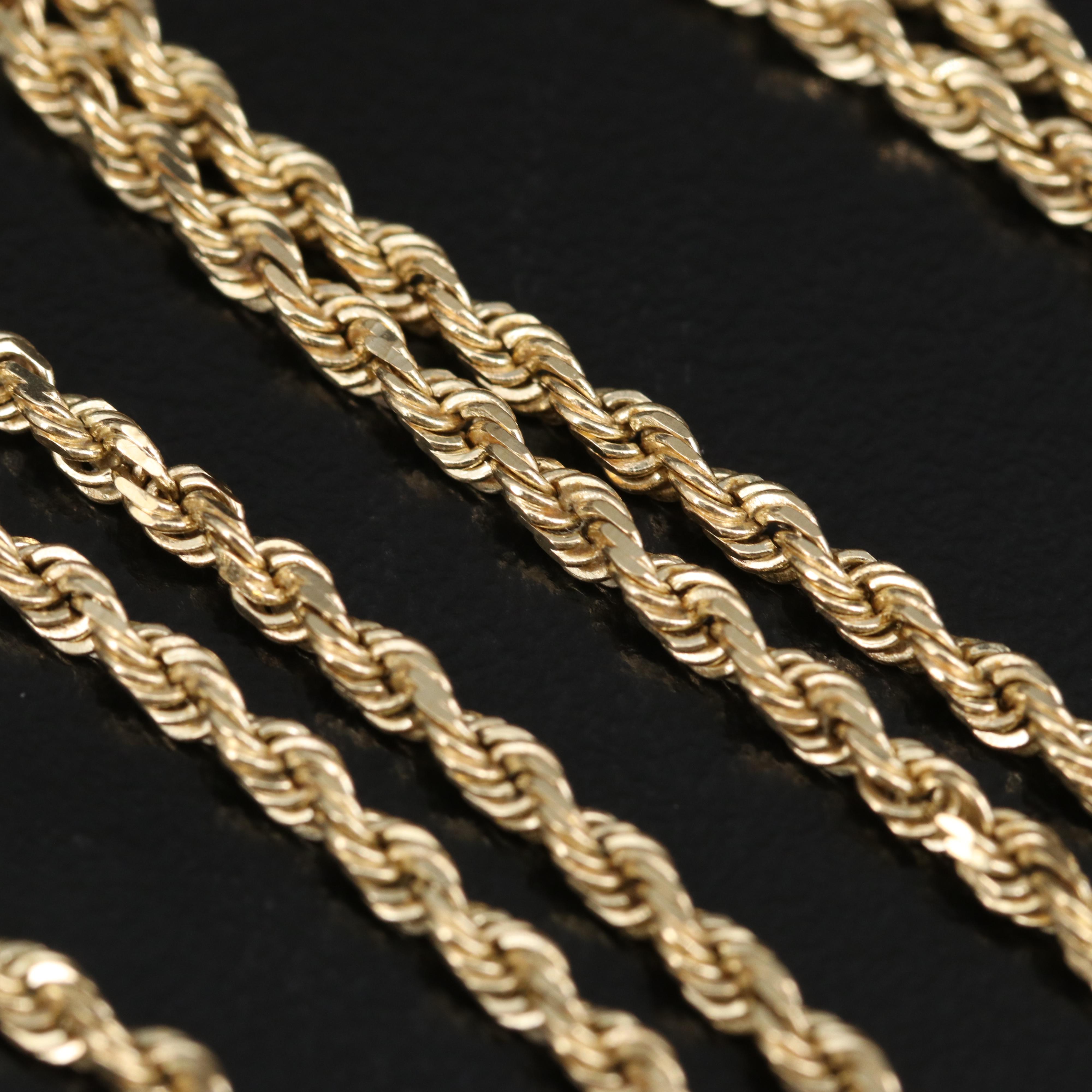 21K 1982 South Africa Krugerrand Bullion Coin Pendant on 14K Rope Chain Necklace