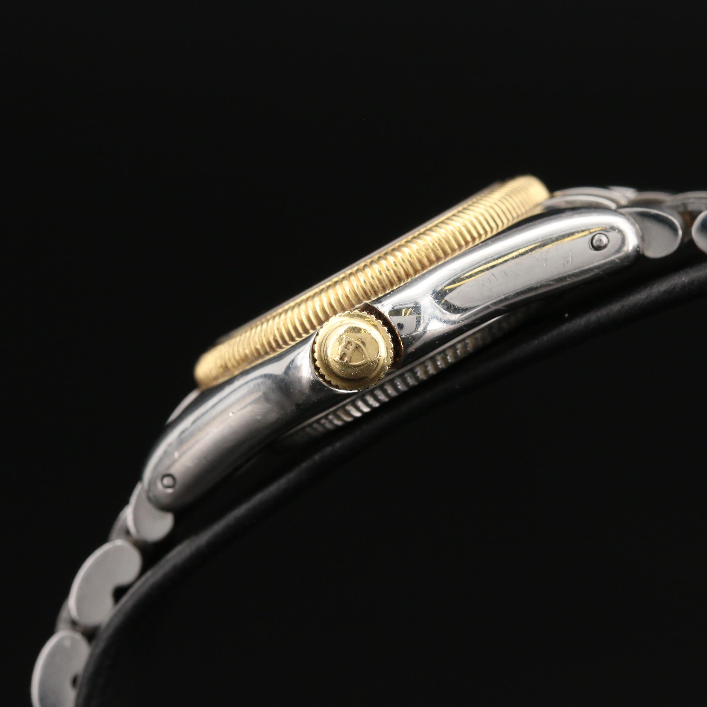 Tudor "Monarch" 18K and Stainless Steel Diamond Dial Quartz Watch