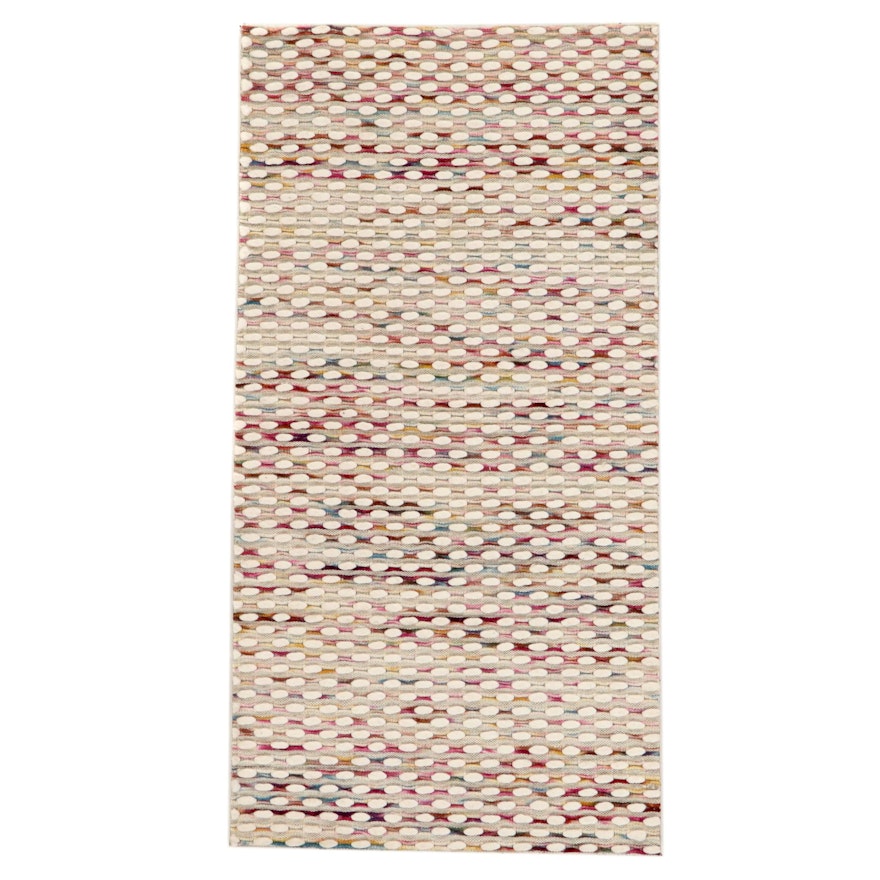 2'9 x 4'8 Handwoven Indian Wool Accent Rug