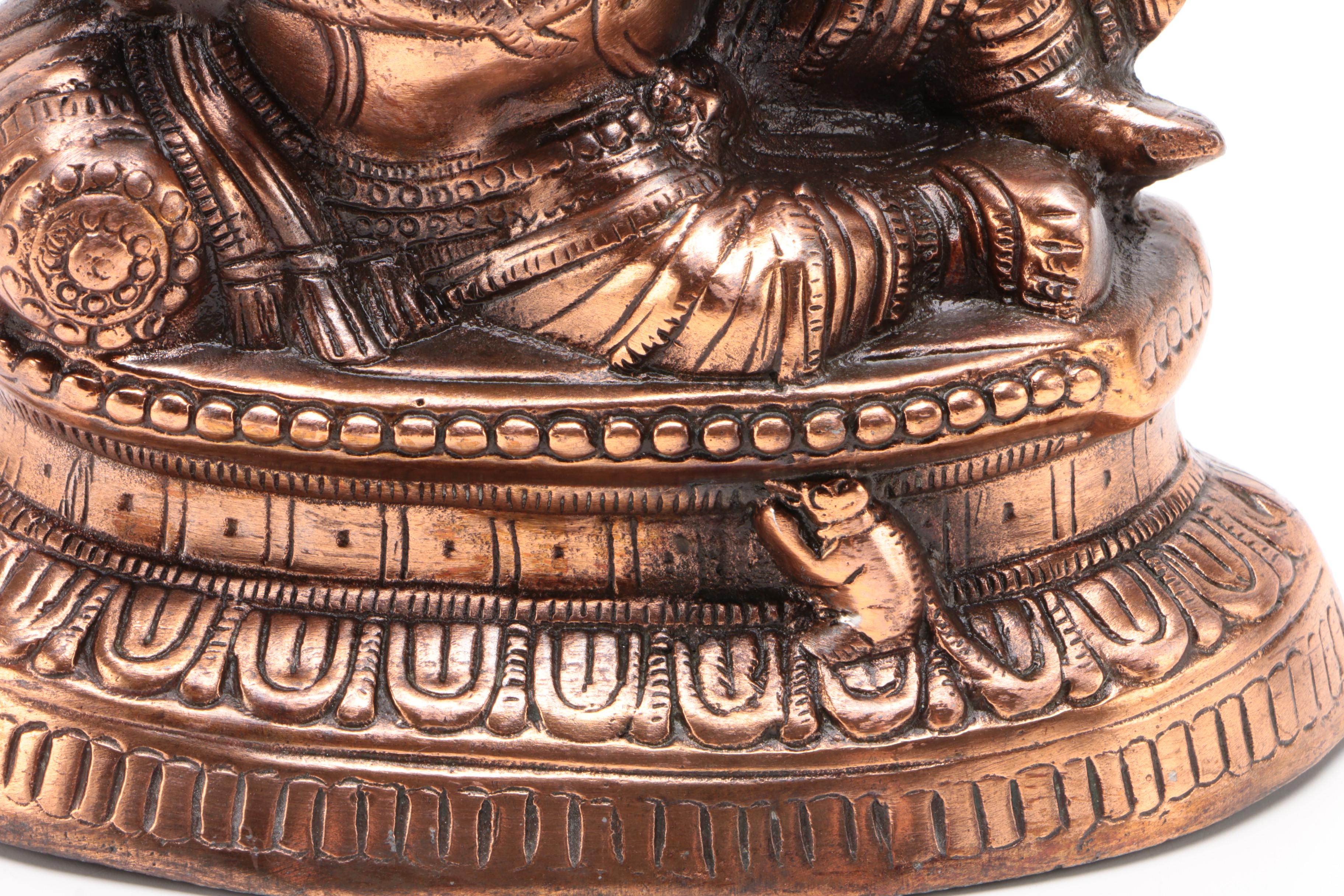 Abhaya Mudra Ganesha Metal Statue