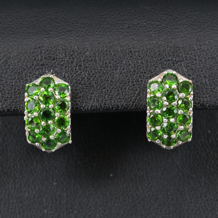 Sterling Diopside Earrings