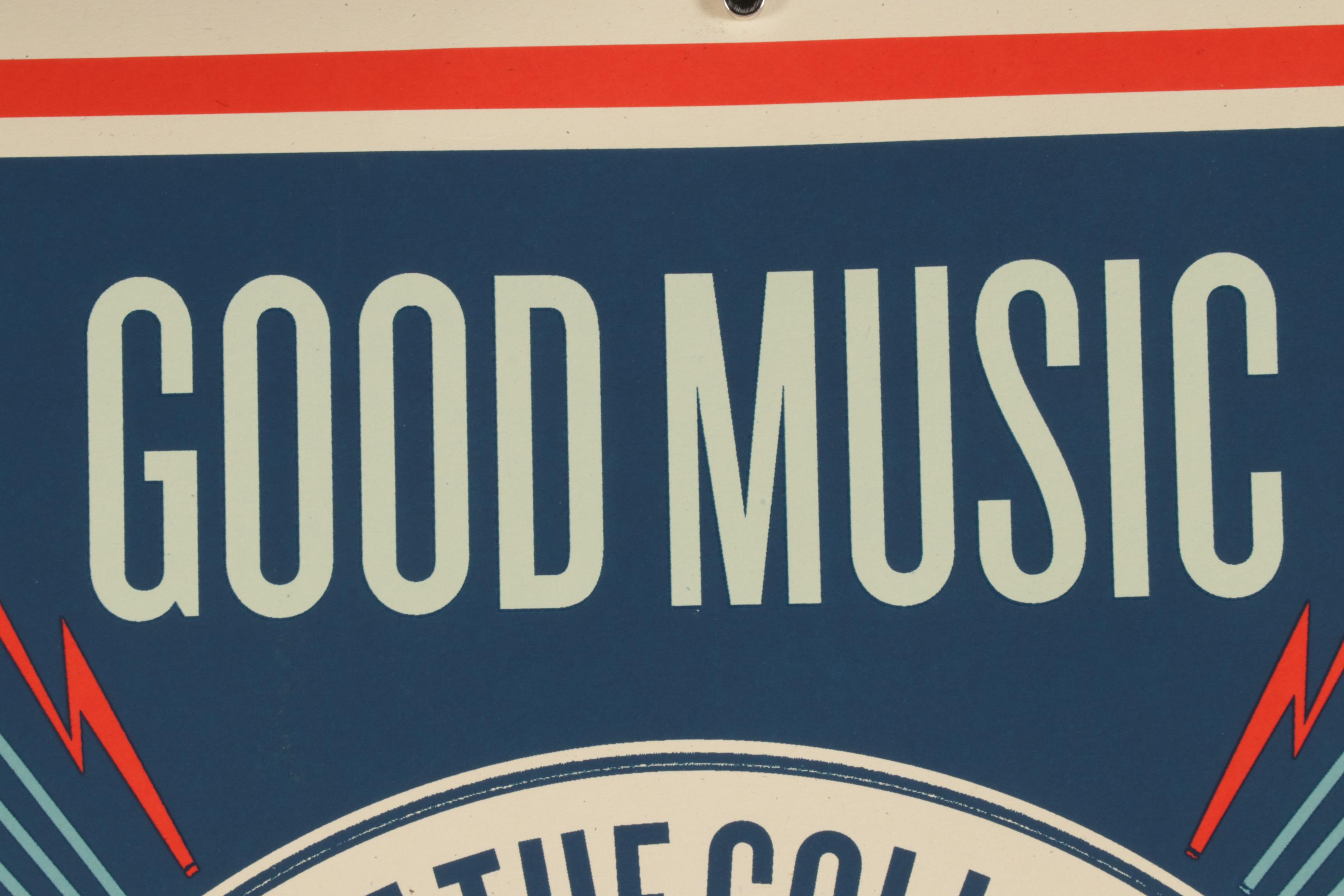 Shepard Fairey Poster "Good Music To Avert The Collapse Of American Democracy"