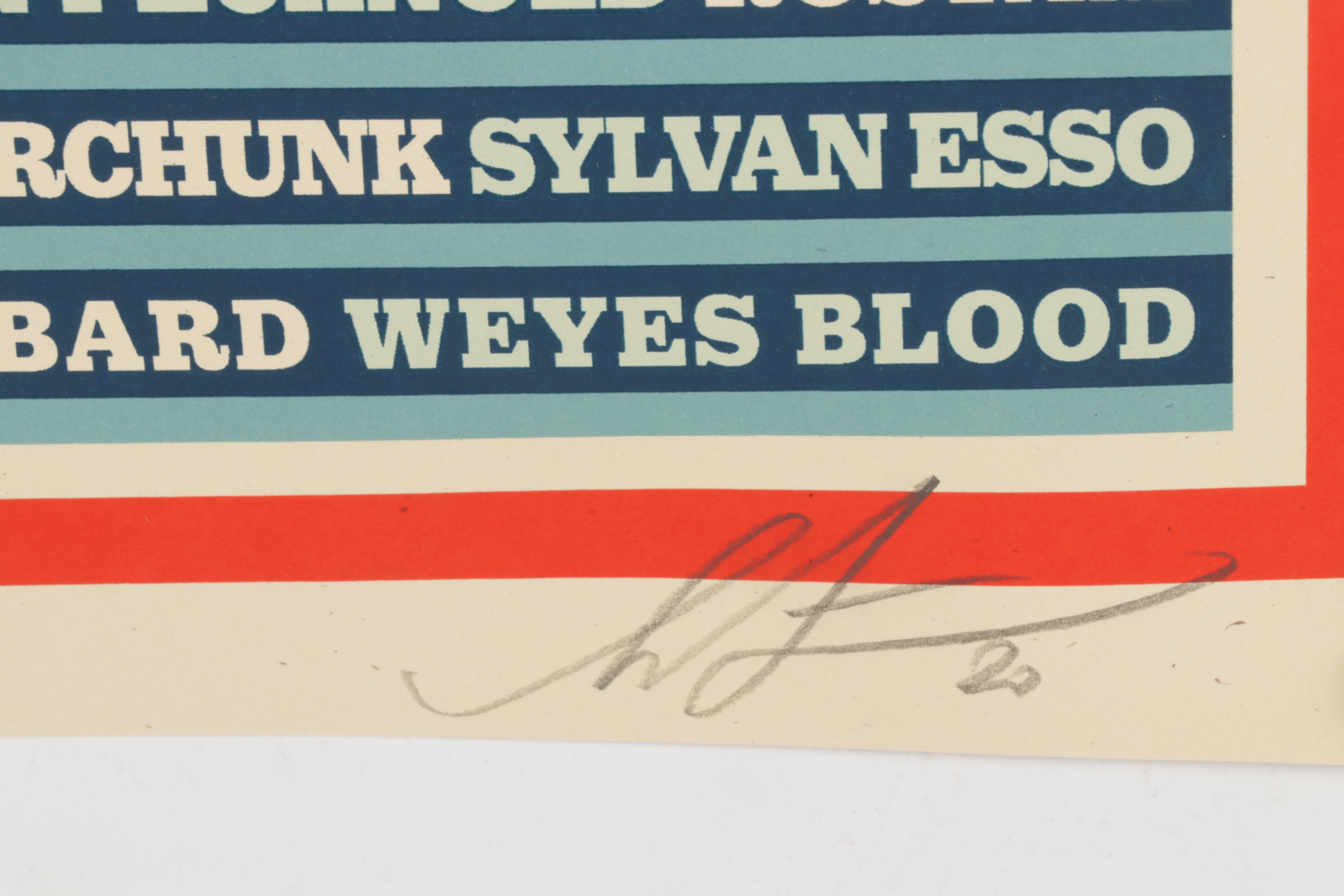 Shepard Fairey Poster "Good Music To Avert The Collapse Of American Democracy"