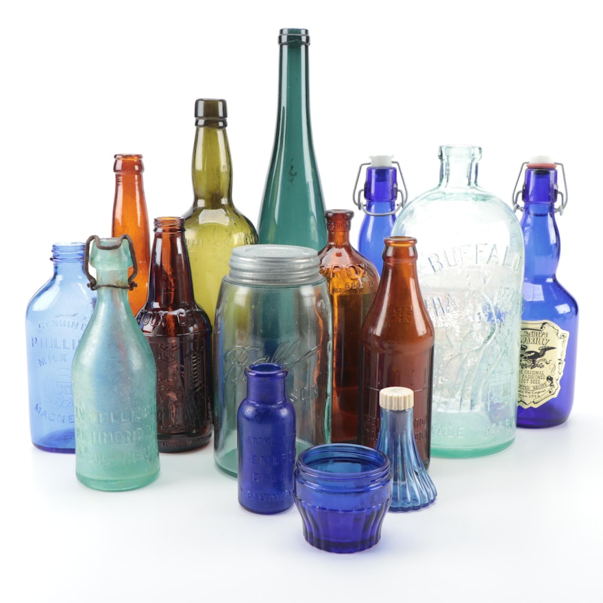 Phillips' Milk of Magnesia, Clorox, Emerson Drug Co. and Other Glass Bottles