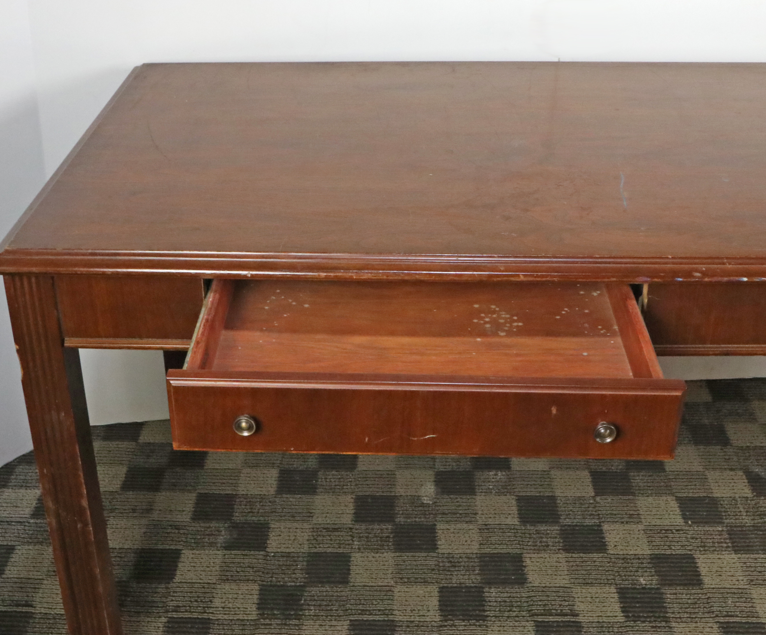 Rishel Furniture Co. Mahogany-Stained Library Table, Mid-20th Century