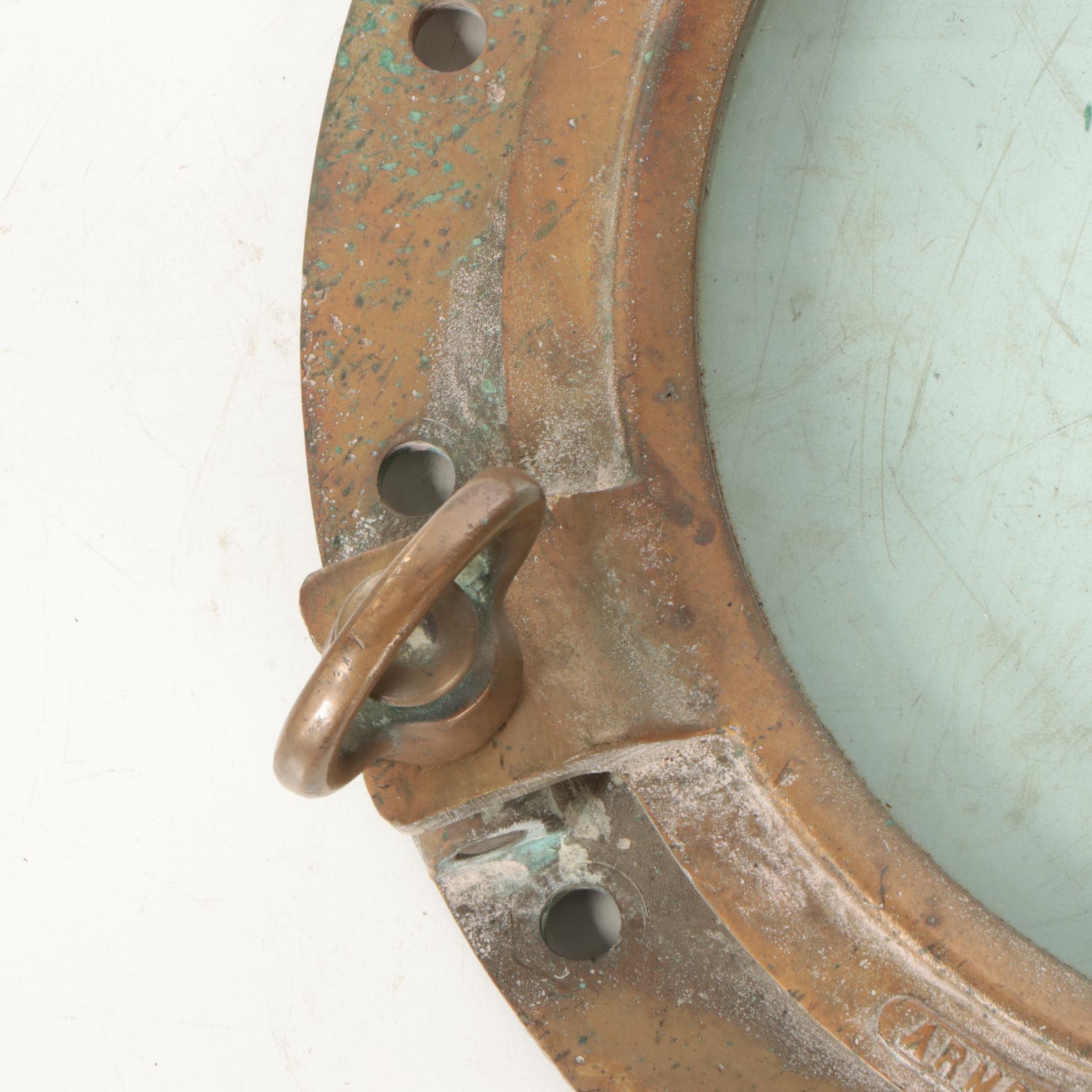 Brass Armourplate Glass Nautical Porthole Window