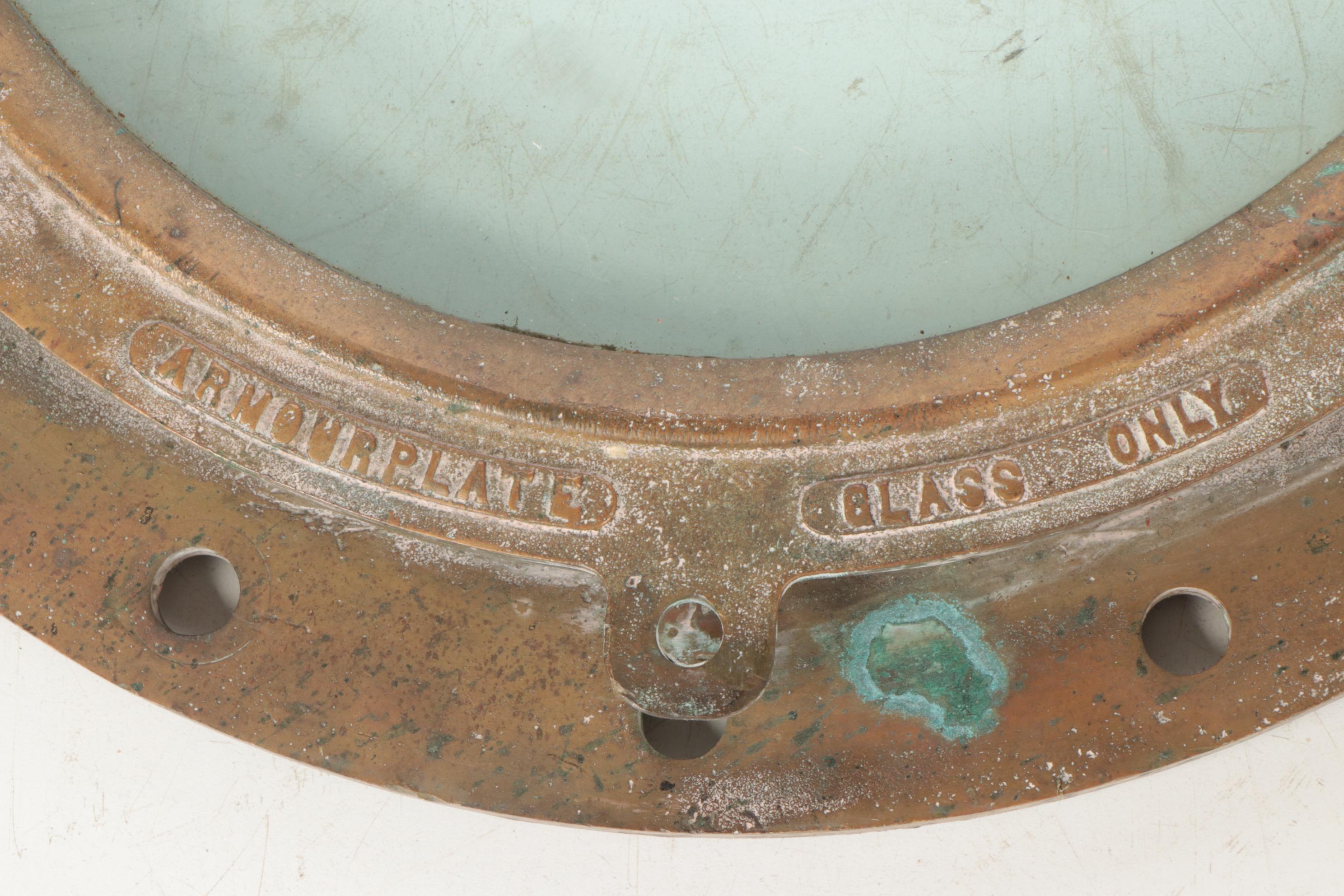 Brass Armourplate Glass Nautical Porthole Window
