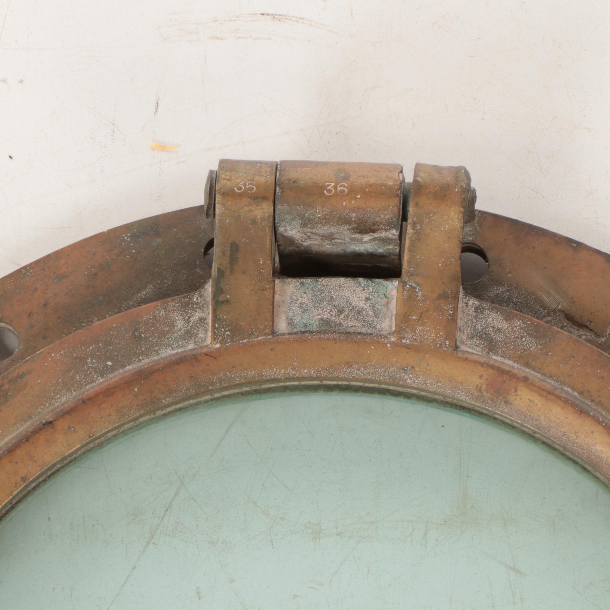 Brass Armourplate Glass Nautical Porthole Window