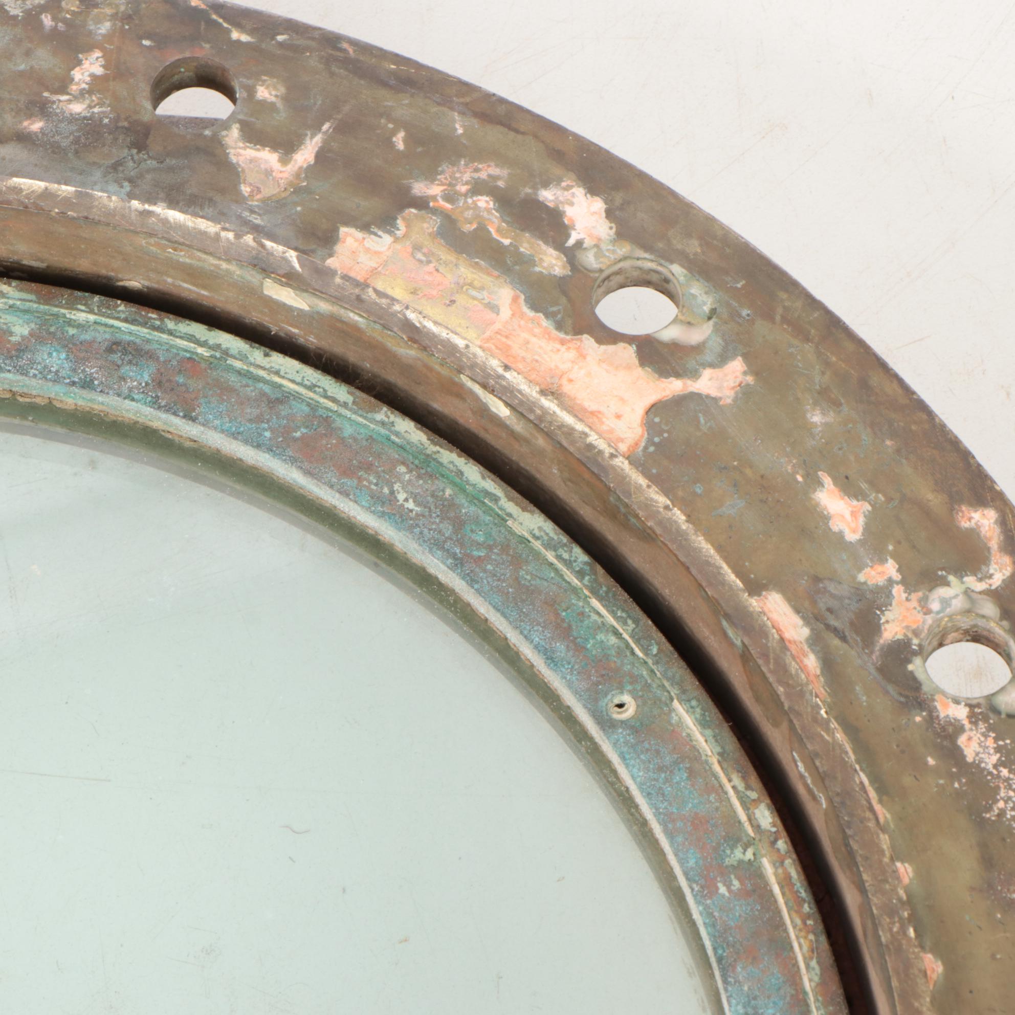 Brass Armourplate Glass Nautical Porthole Window