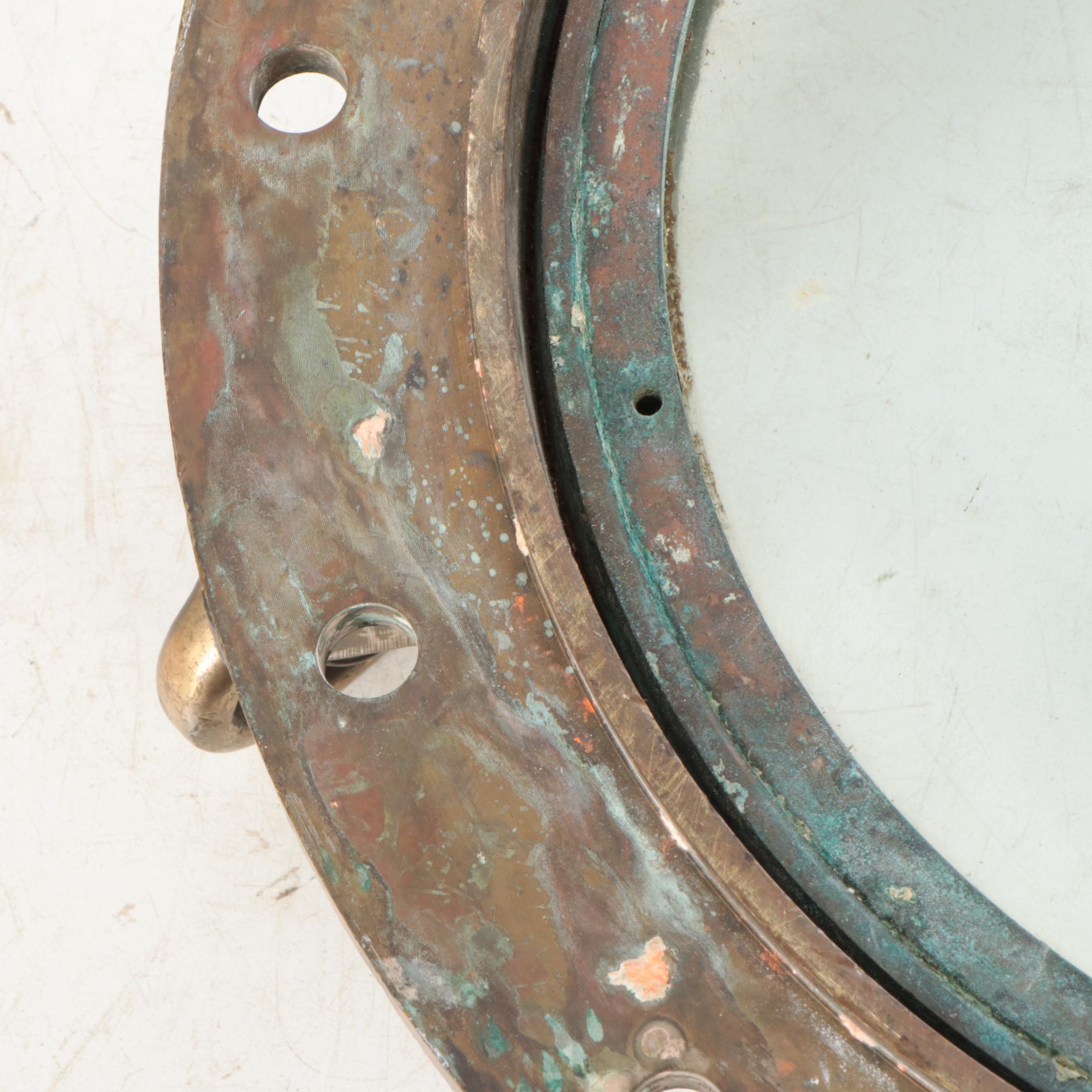 Brass Armourplate Glass Nautical Porthole Window