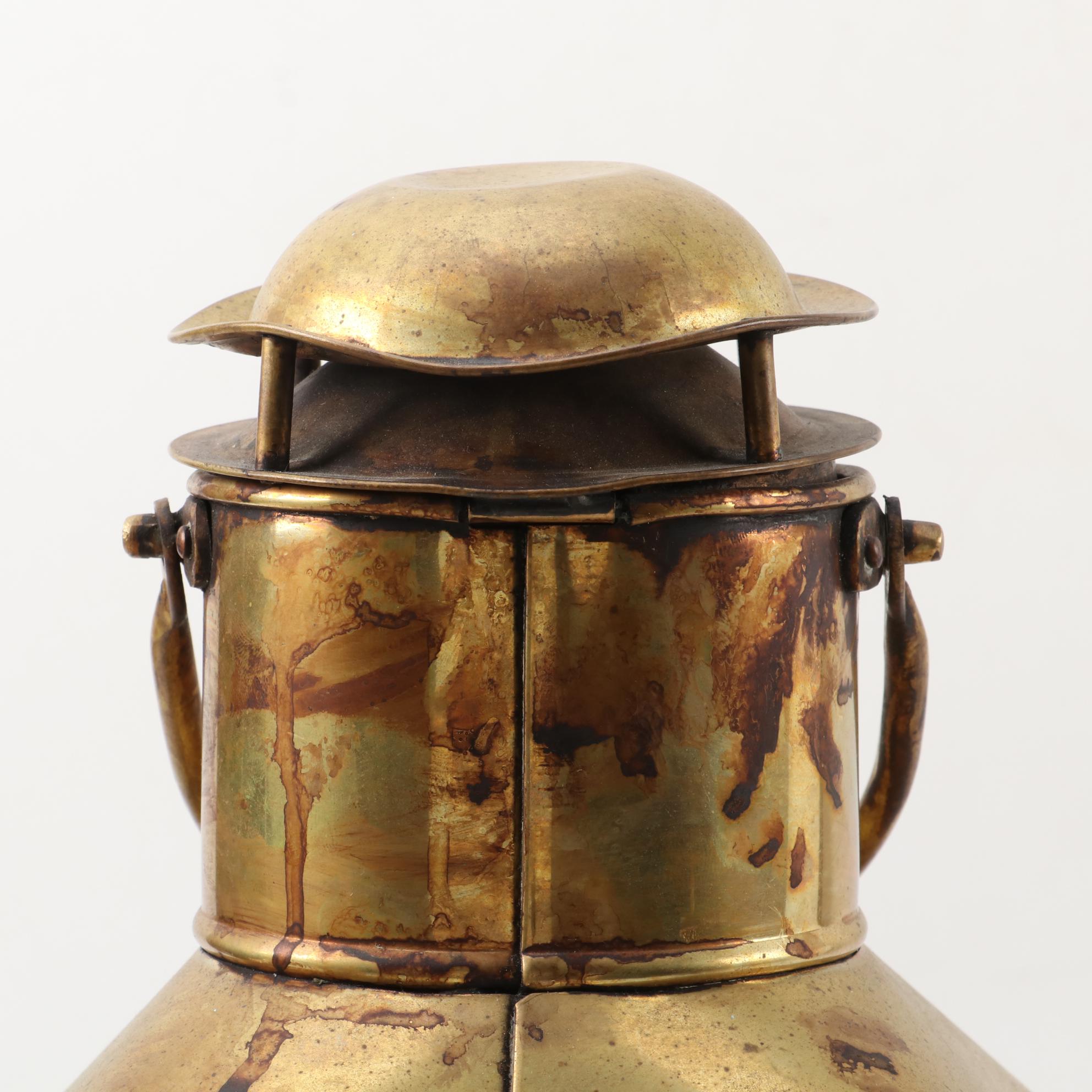Viking Brass Kerosene Ship Lantern, Early 20th Century