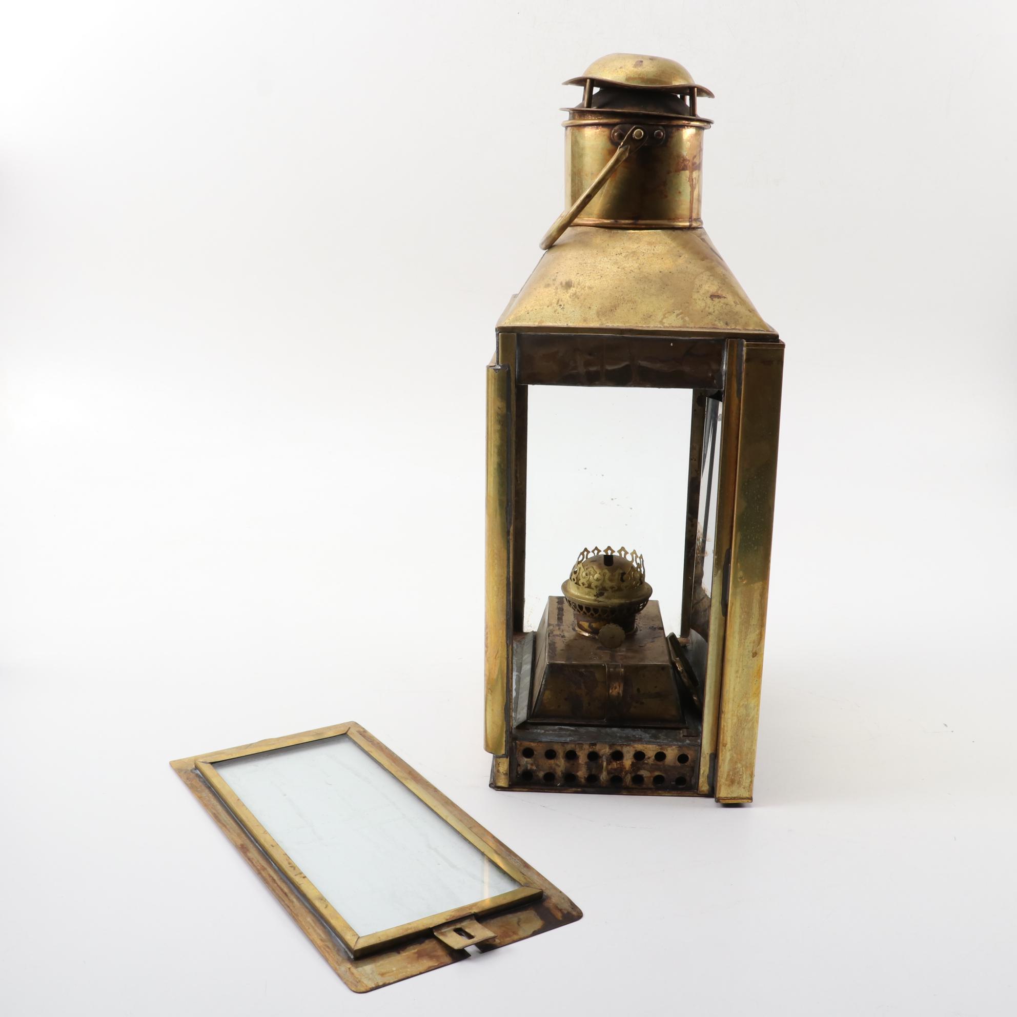 Viking Brass Kerosene Ship Lantern, Early 20th Century