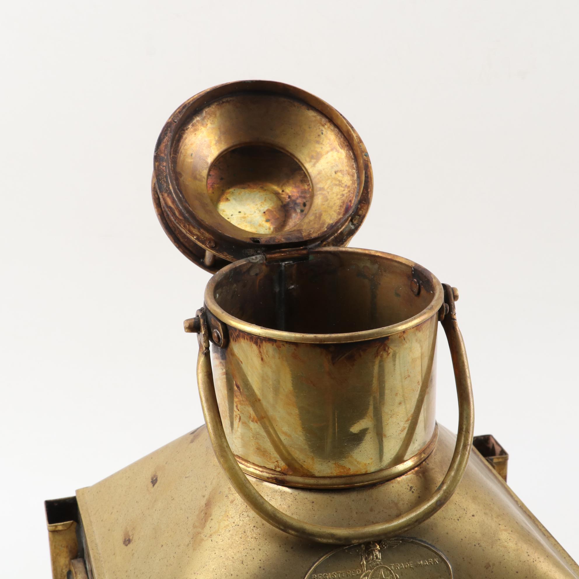 Viking Brass Kerosene Ship Lantern, Early 20th Century
