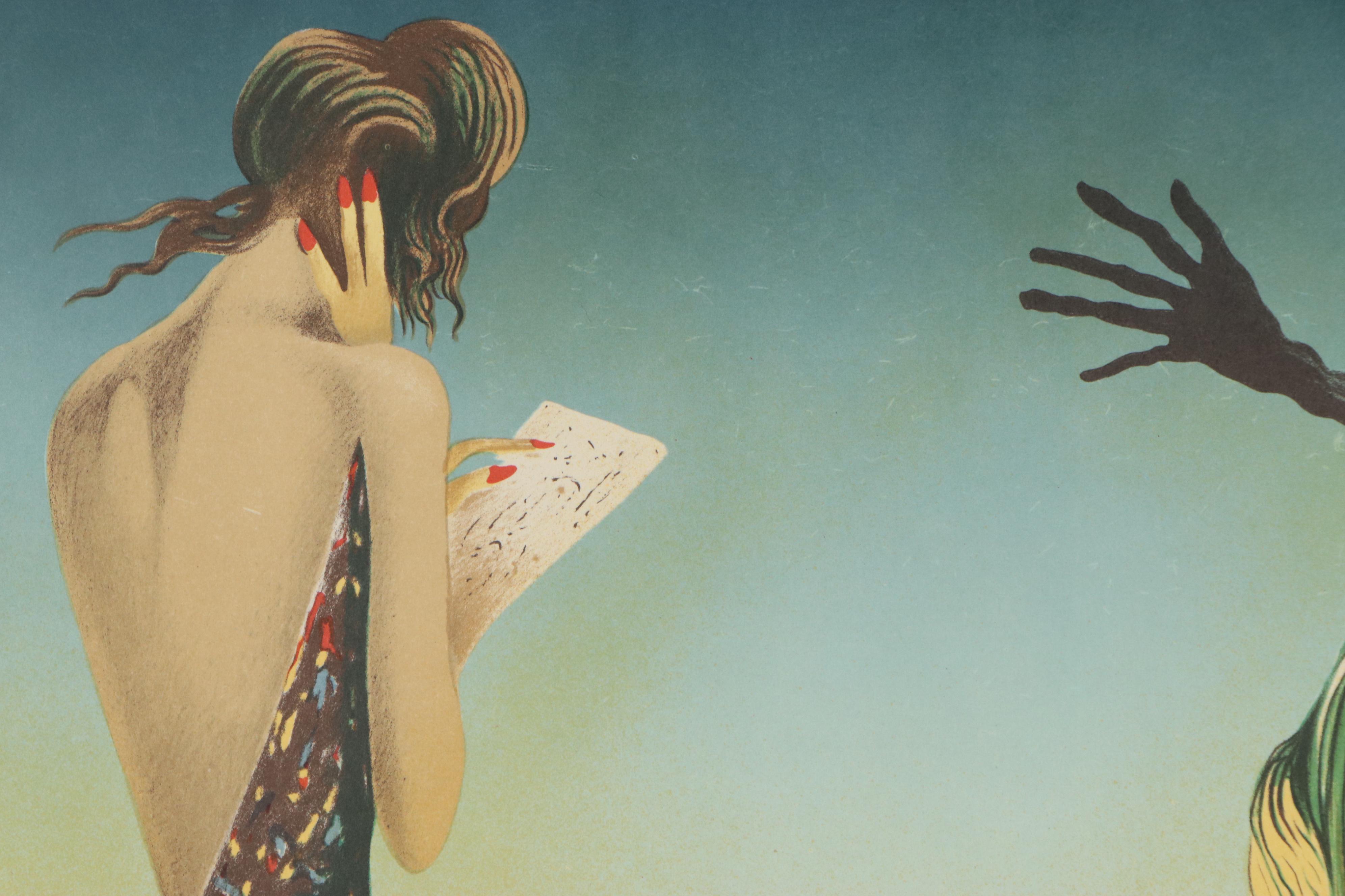 Lithograph after Salvador Dalí "Femme à la tête de roses"