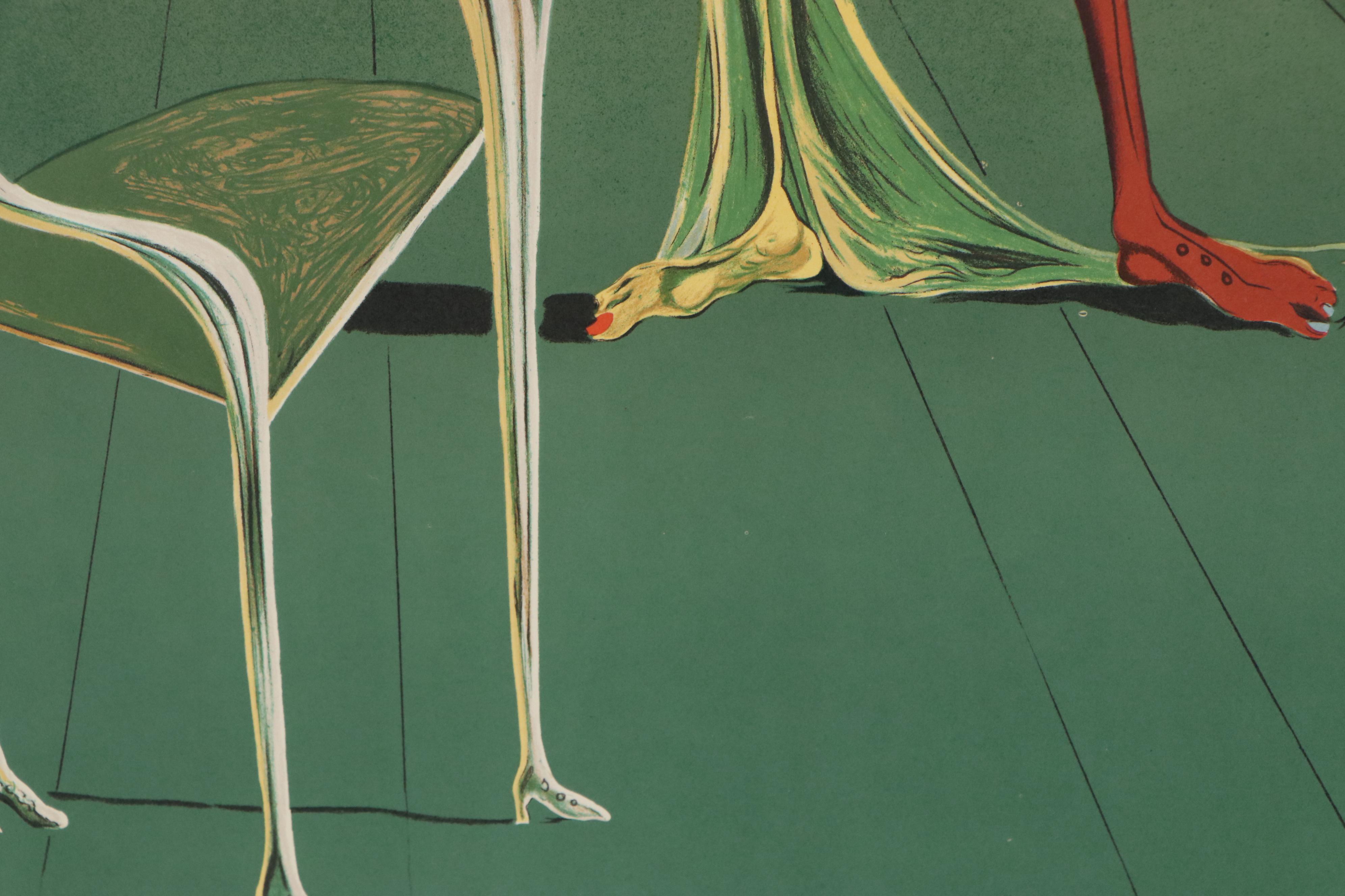 Lithograph after Salvador Dalí "Femme à la tête de roses"